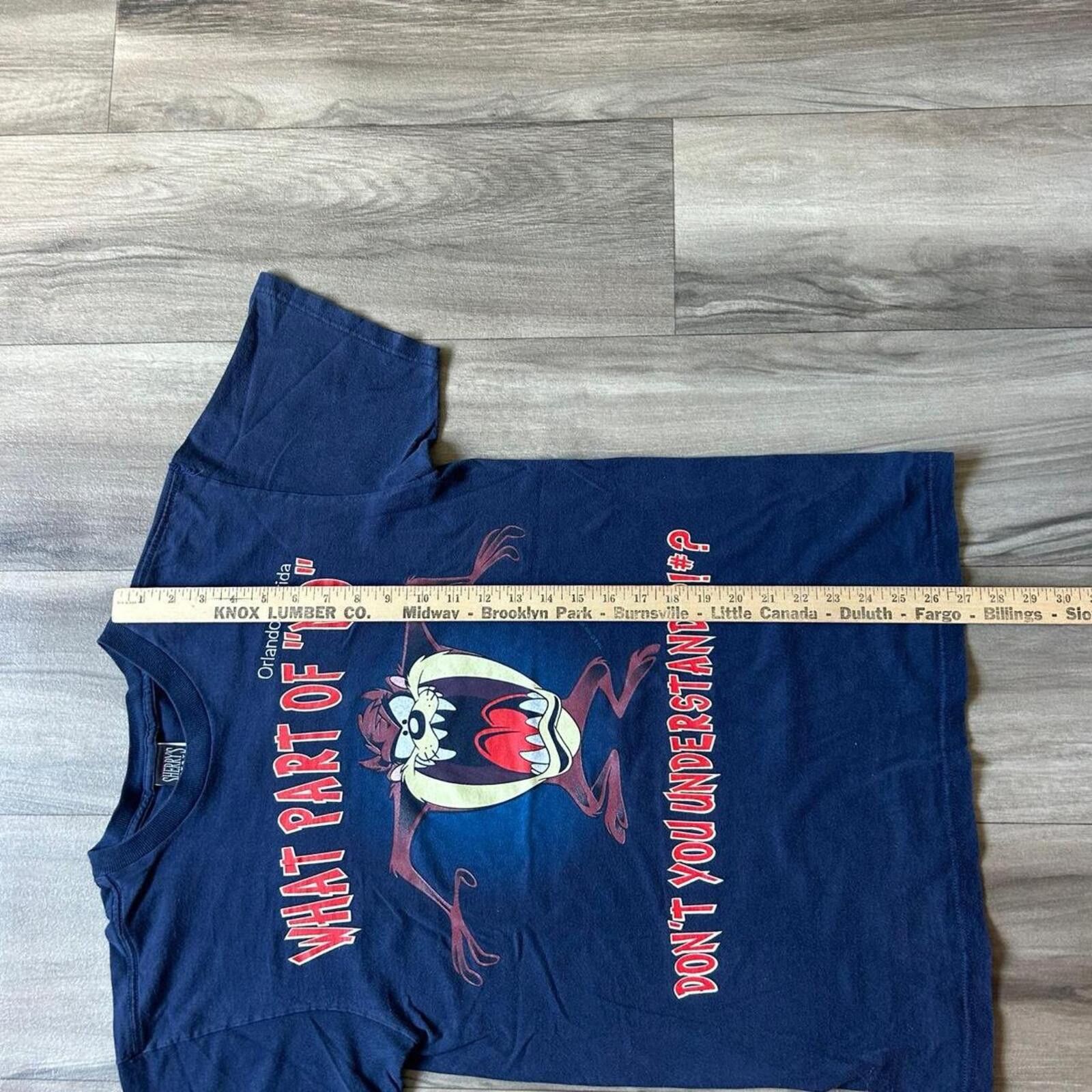 Other Vintage 90s blue Taz Tasmanian Devil looney tunes t shirt M Size US M / EU 48-50 / 2 - 6 Thumbnail