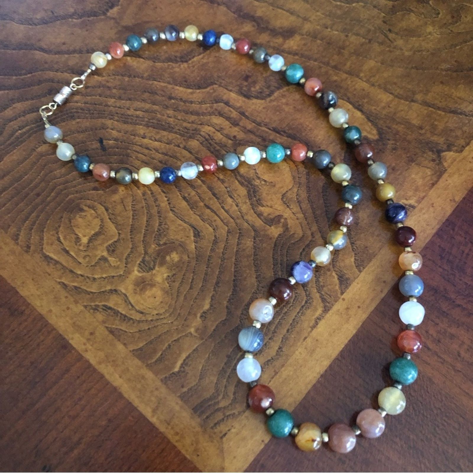Vintage Vintage hand crafted genuine stone agate necklace Size ONE SIZE - 8 Thumbnail
