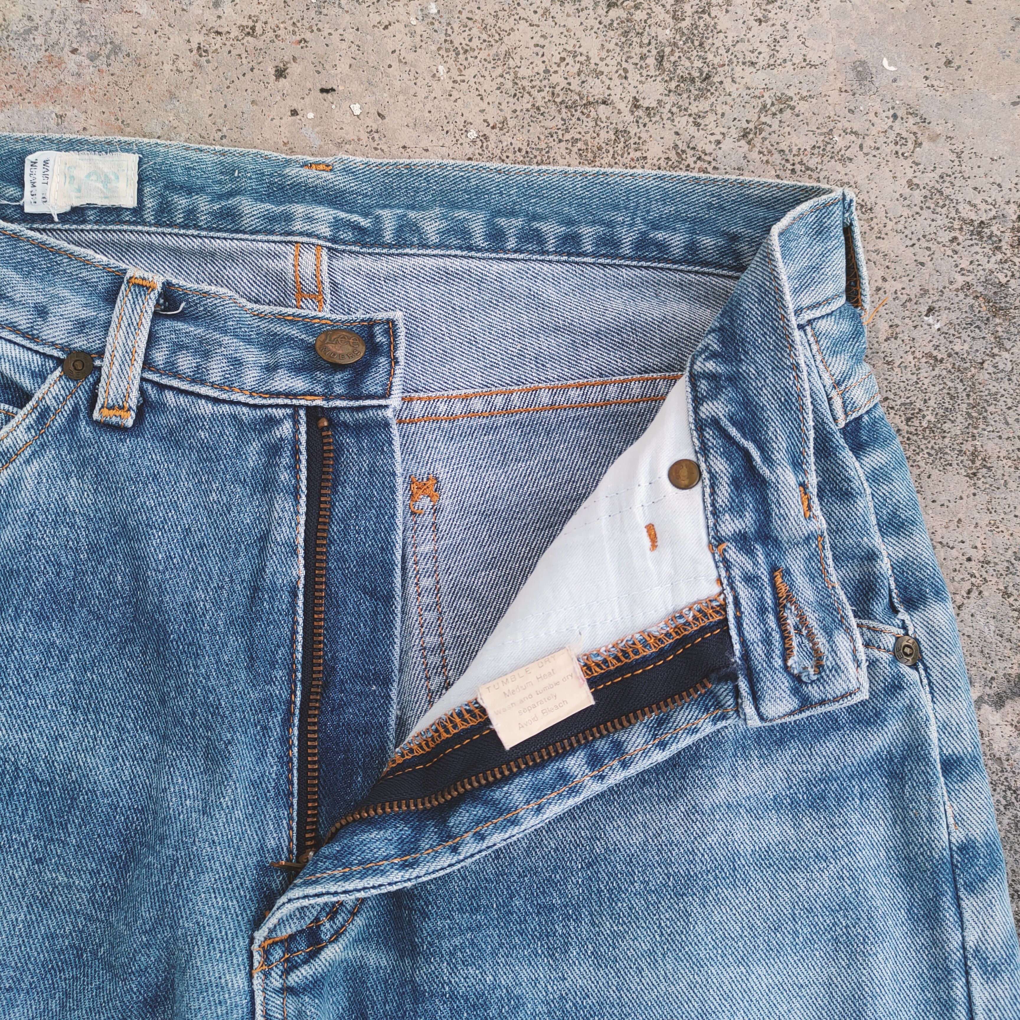 Lee VINTAGE LEE FADED DISTRESSED JEANS DENIM PANTS Size US 28 / EU 44 - 6 Thumbnail