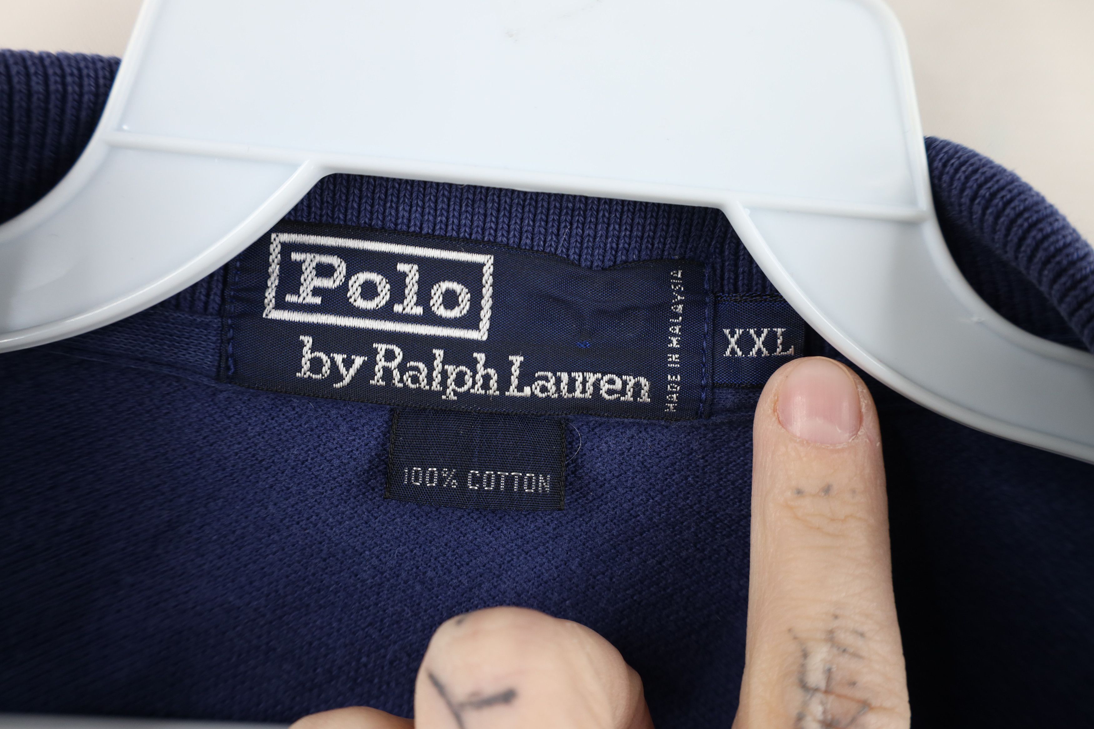 Polo Ralph Lauren Vintage 90s Ralph Lauren Long Sleeve Rugby Polo Shirt Cotton Size US XXL / EU 58 / 5 - 6 Thumbnail
