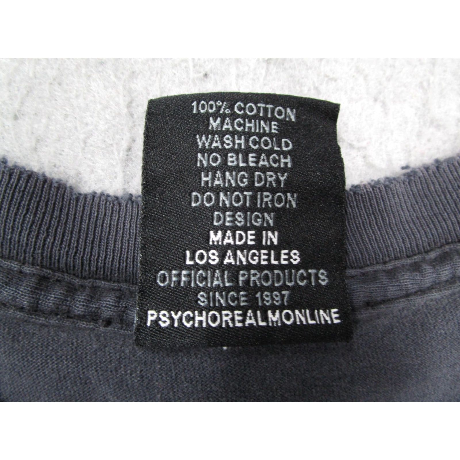 Vintage VINTAGE Psycho Realm Shirt Black Large Graphic Tee "Stone Garden" Music Mens Size US L / EU 52-54 / 3 - 4 Thumbnail