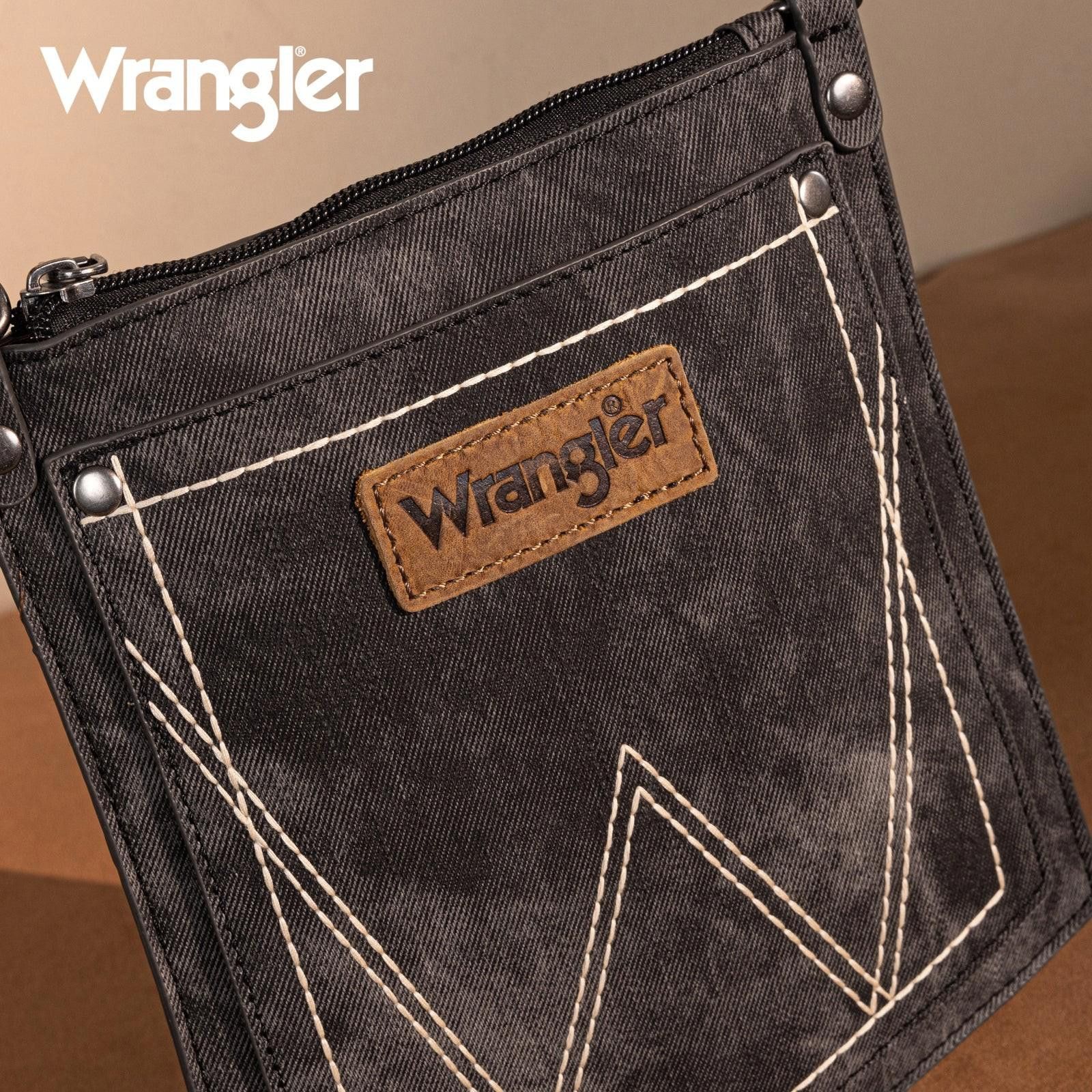 Wrangler Wrangler Distressed Denim Crossbody Bag Size ONE SIZE - 3 Thumbnail