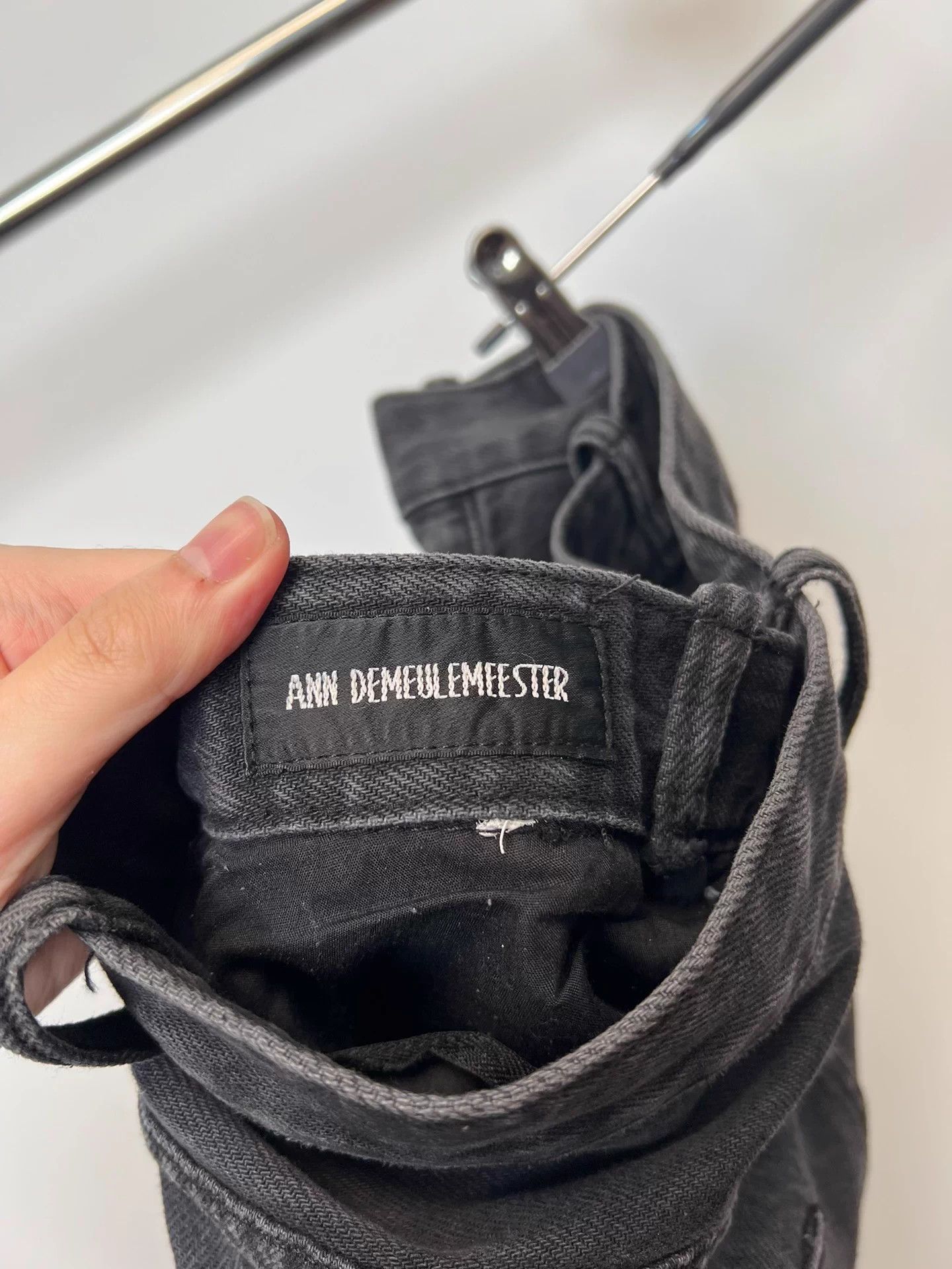Ann Demeulemeester Ann Demeulemeester Washed Straight Leg Black Denim Size US 26 / EU 42 - 5 Thumbnail