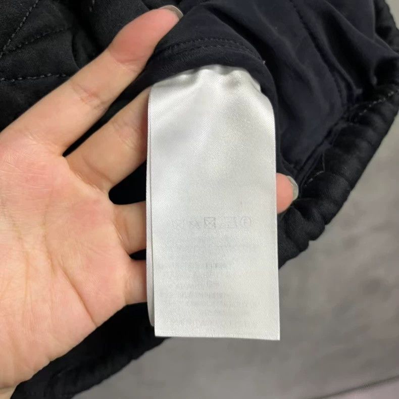 Louis Vuitton Black quilted detail zip hooded jacket
