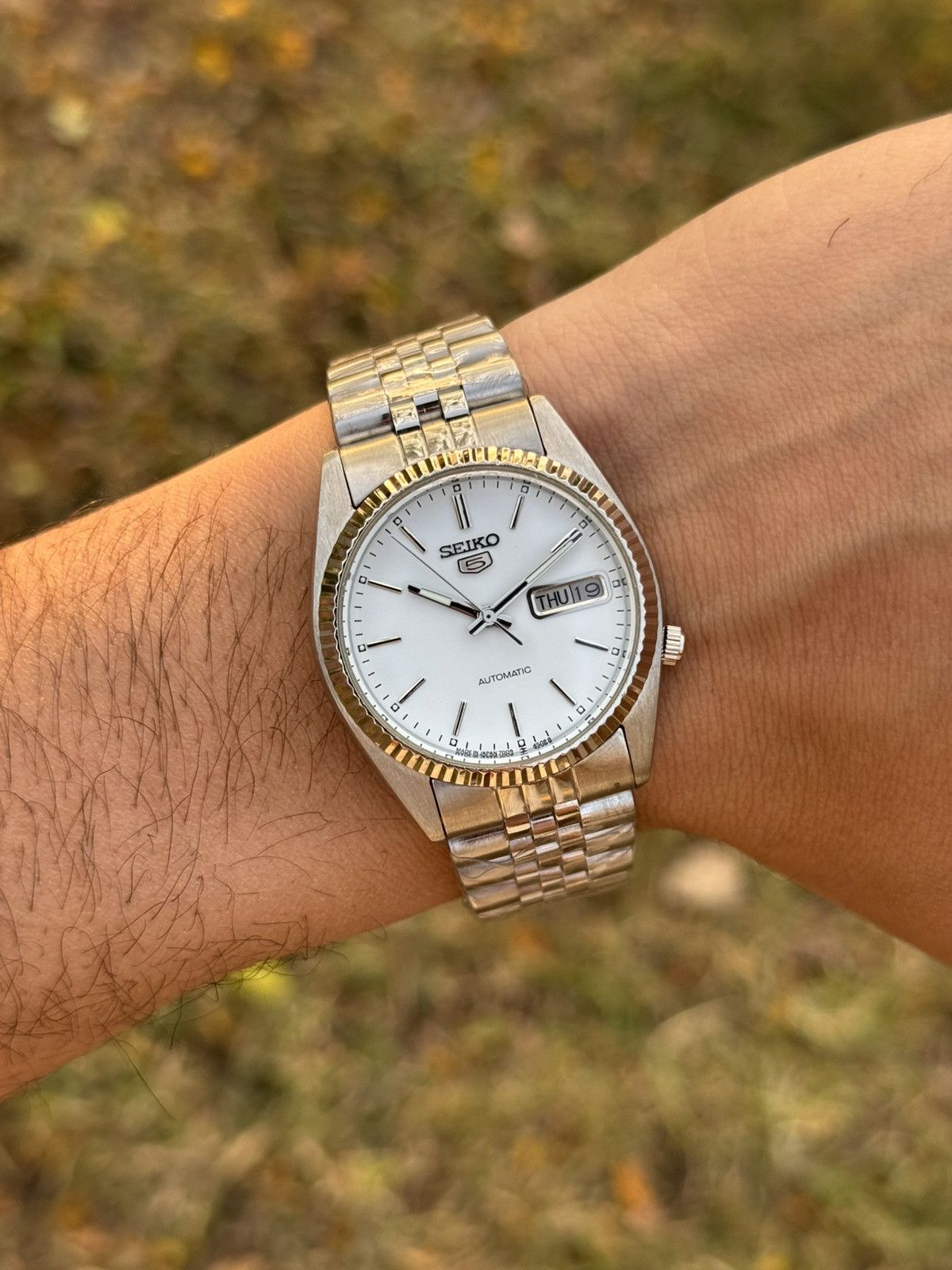 Seiko seiko 5 Crisp White SNXJ automatic 7009-3110 Japan Made Size 36 - 20 Thumbnail
