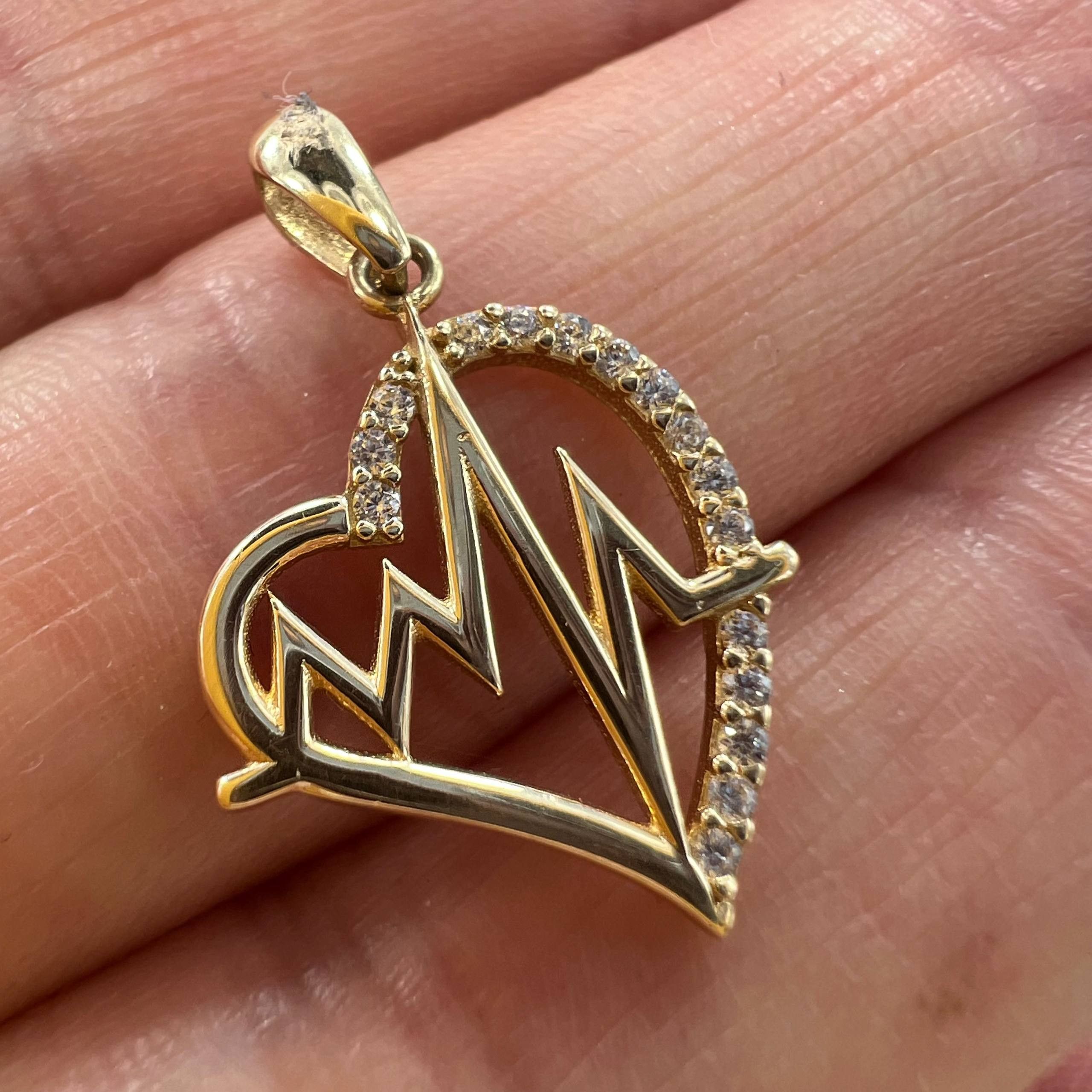Other Italian 14K Gold Pendant Heart Design Luxury Gift 1.0g Size ONE SIZE - 1 Thumbnail