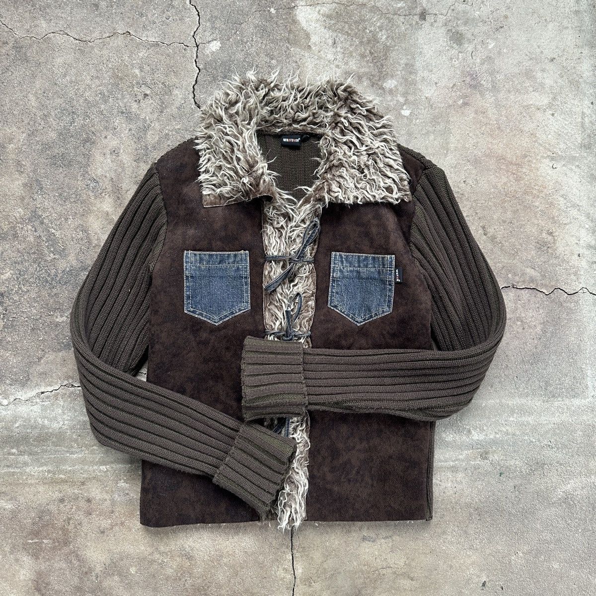 If Six Was Nine × Japanese Brand Vintage Whatever Faux Fur Cardigan Sweater Size L / US 10 / IT 46 - 2 Thumbnail