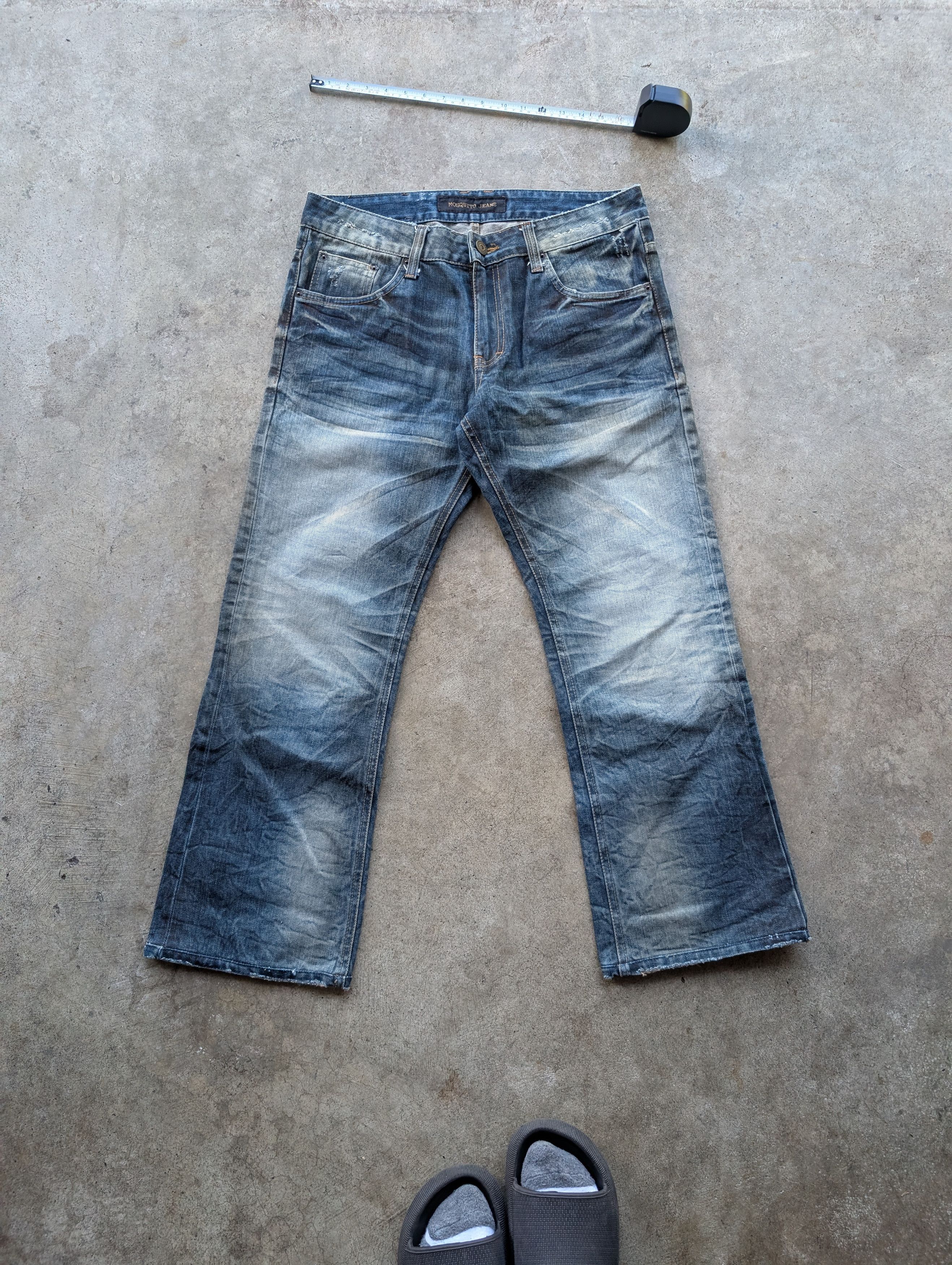 Levi's crazy Y2K mosquito faded bootcut flare archive denim jeans Size US 34 / EU 50 - 4 Thumbnail