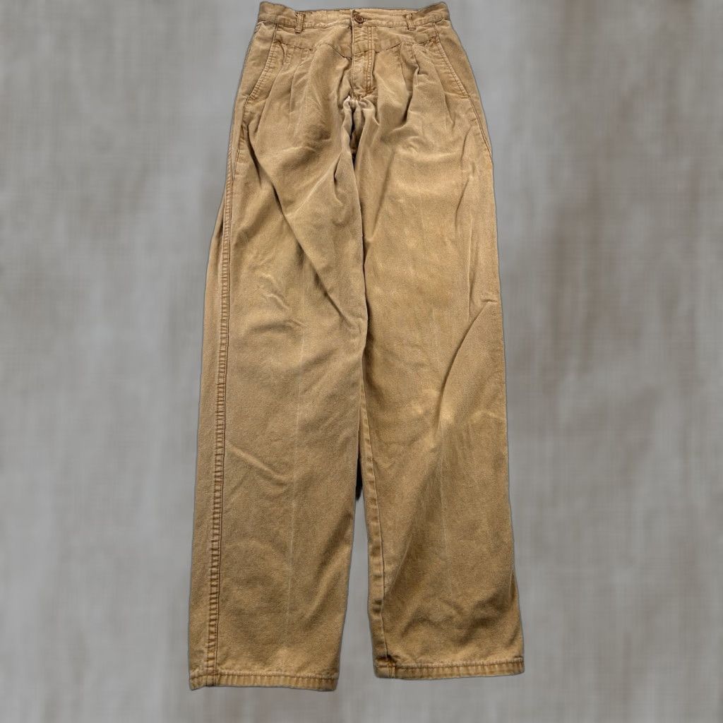 Vintage Rockies Pants 28 Regular Women’s 28x33.5 Western Pleated Brown Tan High Rise Chino Size 28" / US 6 / IT 42 - 1 Thumbnail