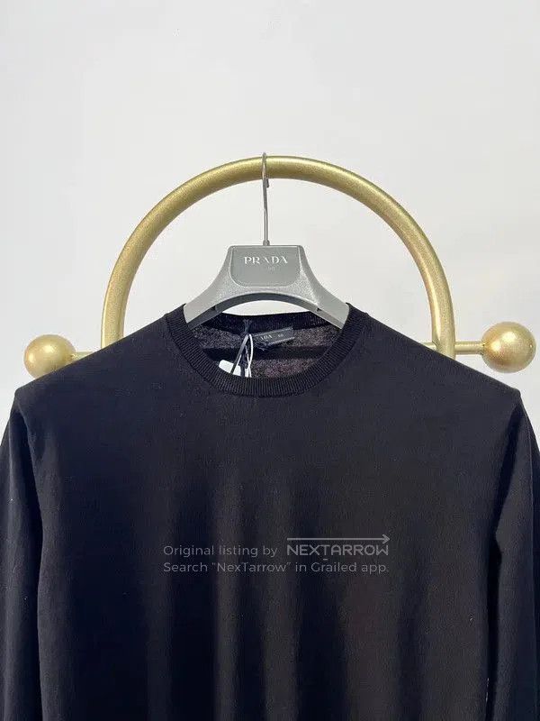 Prada Prada Black Long Sleeve Knitted Top for Men. Size US L / EU 52-54 / 3 - 2 Thumbnail