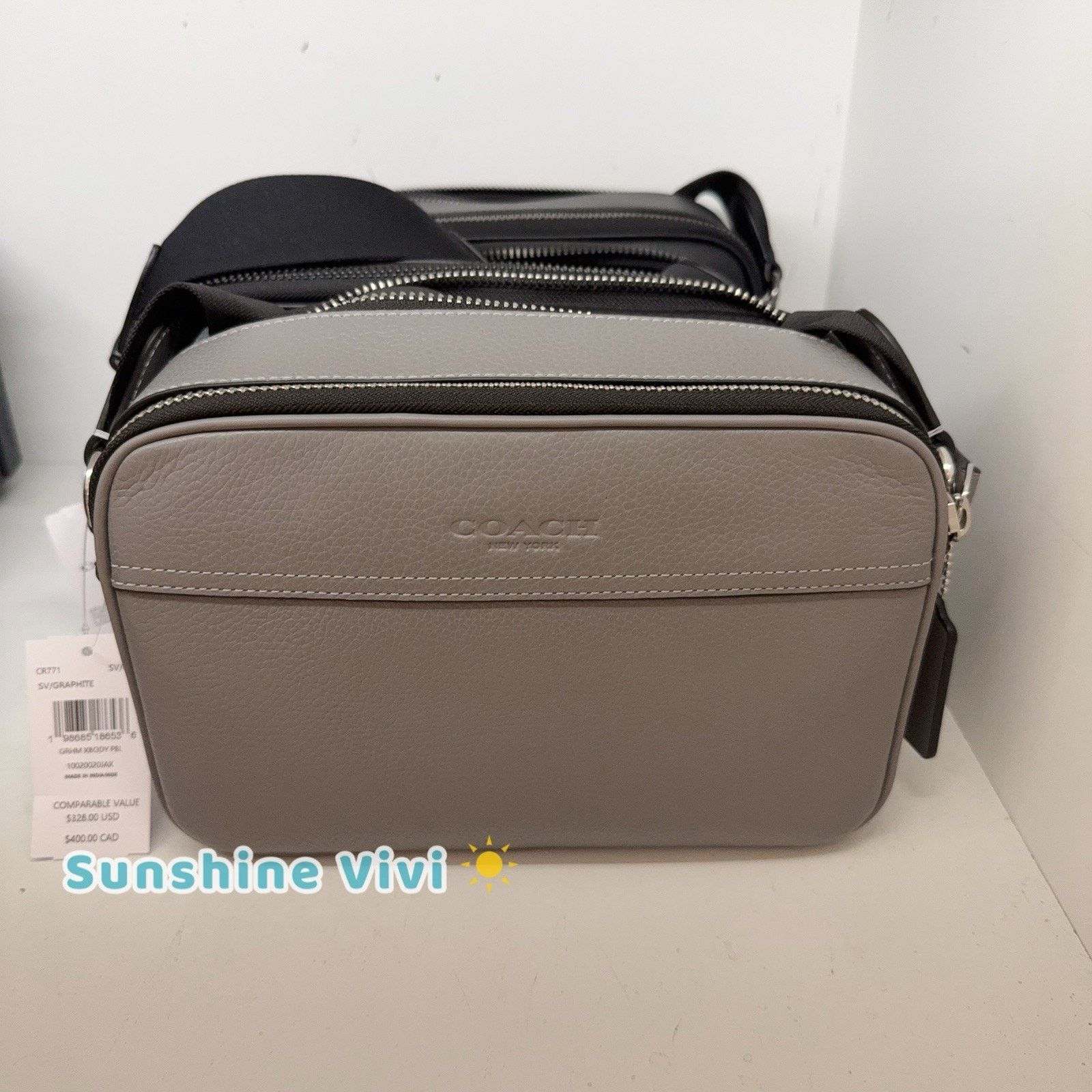 Coach NWT Coach Graham Crossbody Bag Leather CR771 Silver/Graphite Size ONE SIZE - 1 Thumbnail