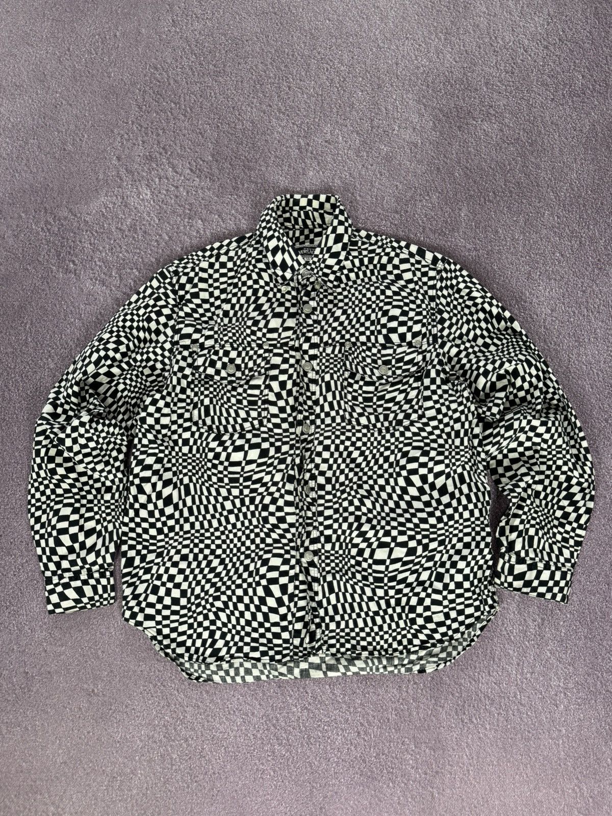 Versace Vintage Versace Italian 00s Button Up Shirt Size M / US 6-8 / IT 42-44 - 1 Thumbnail