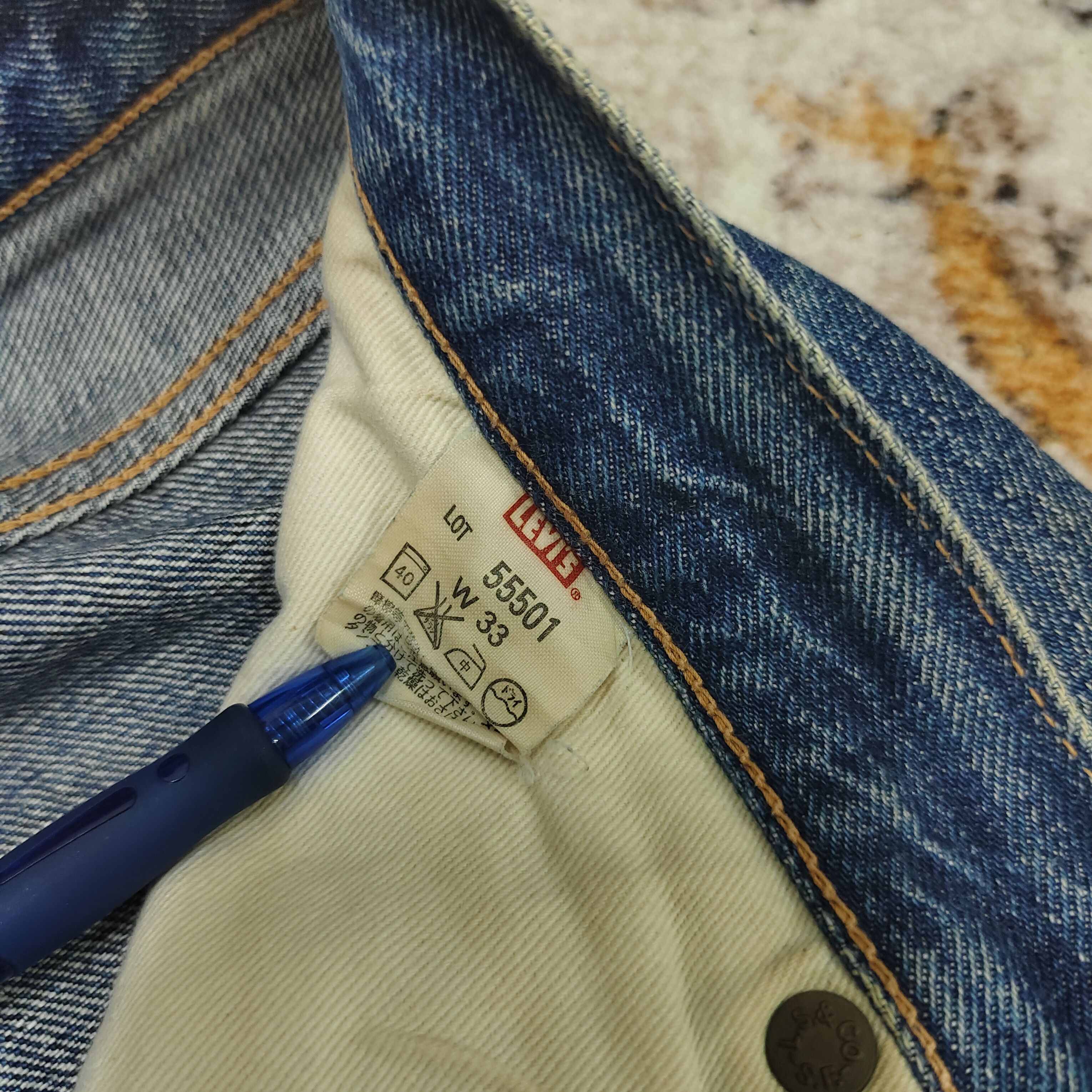 Levi's Vintage 90s Levi's 501xx Big E Distressed Selvedge Jean Size US 32 / EU 48 - 16 Thumbnail