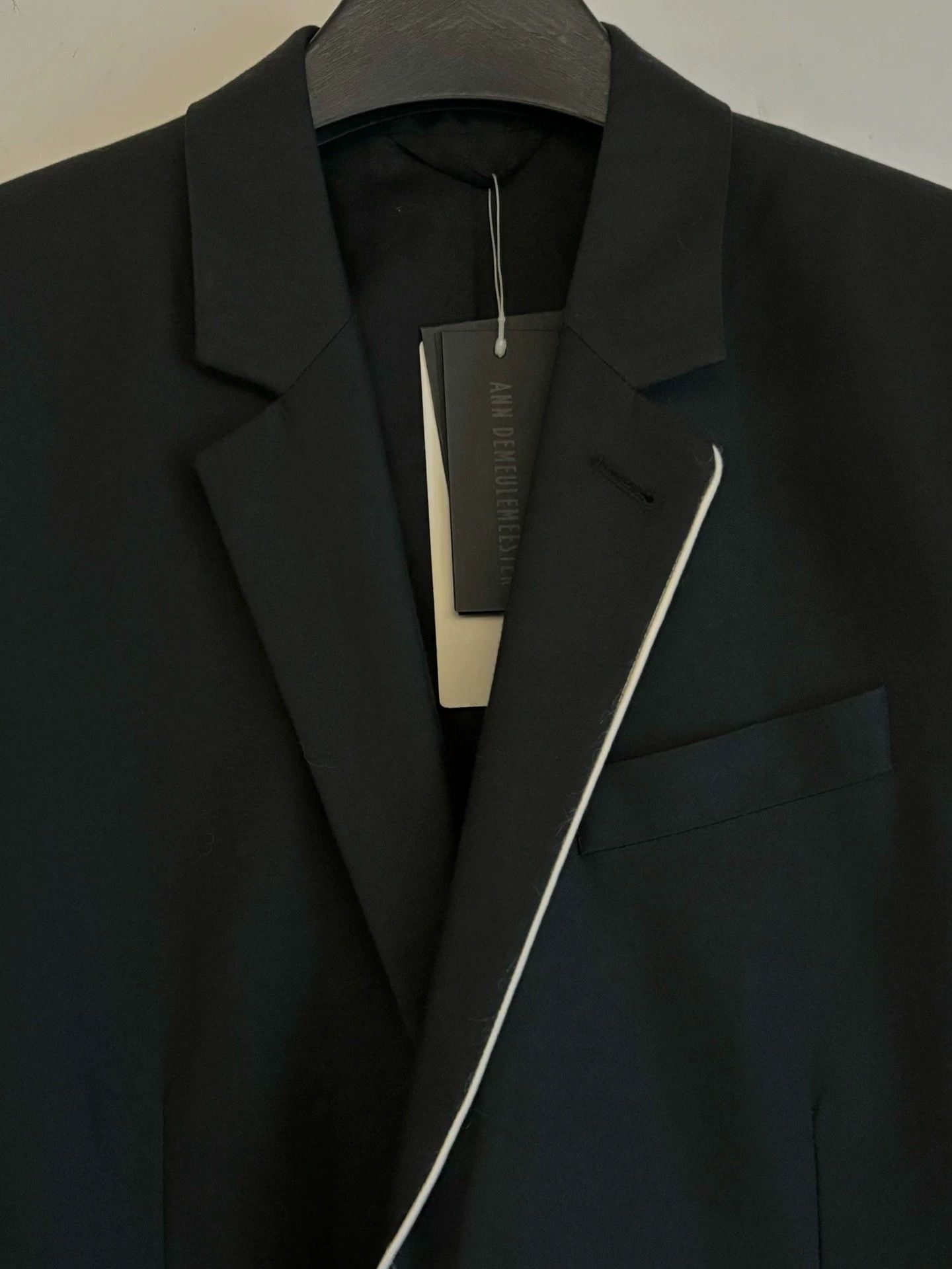 Ann Demeulemeester Ann Demeulemeester White Trim Suit Jacket XS Size US XS / EU 42 / 0 - 3 Thumbnail