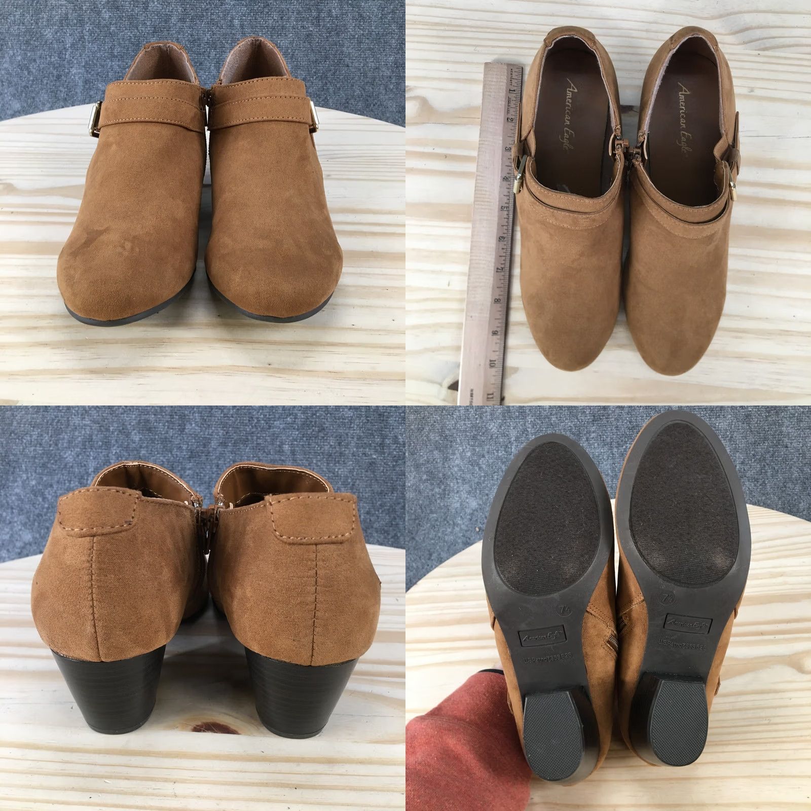American Eagle Outfitters American Eagle Bootie Womens 7.5 Brown Ankle Heel Casual Fashion Style Shoes Size US 8 / IT 38 - 8 Thumbnail
