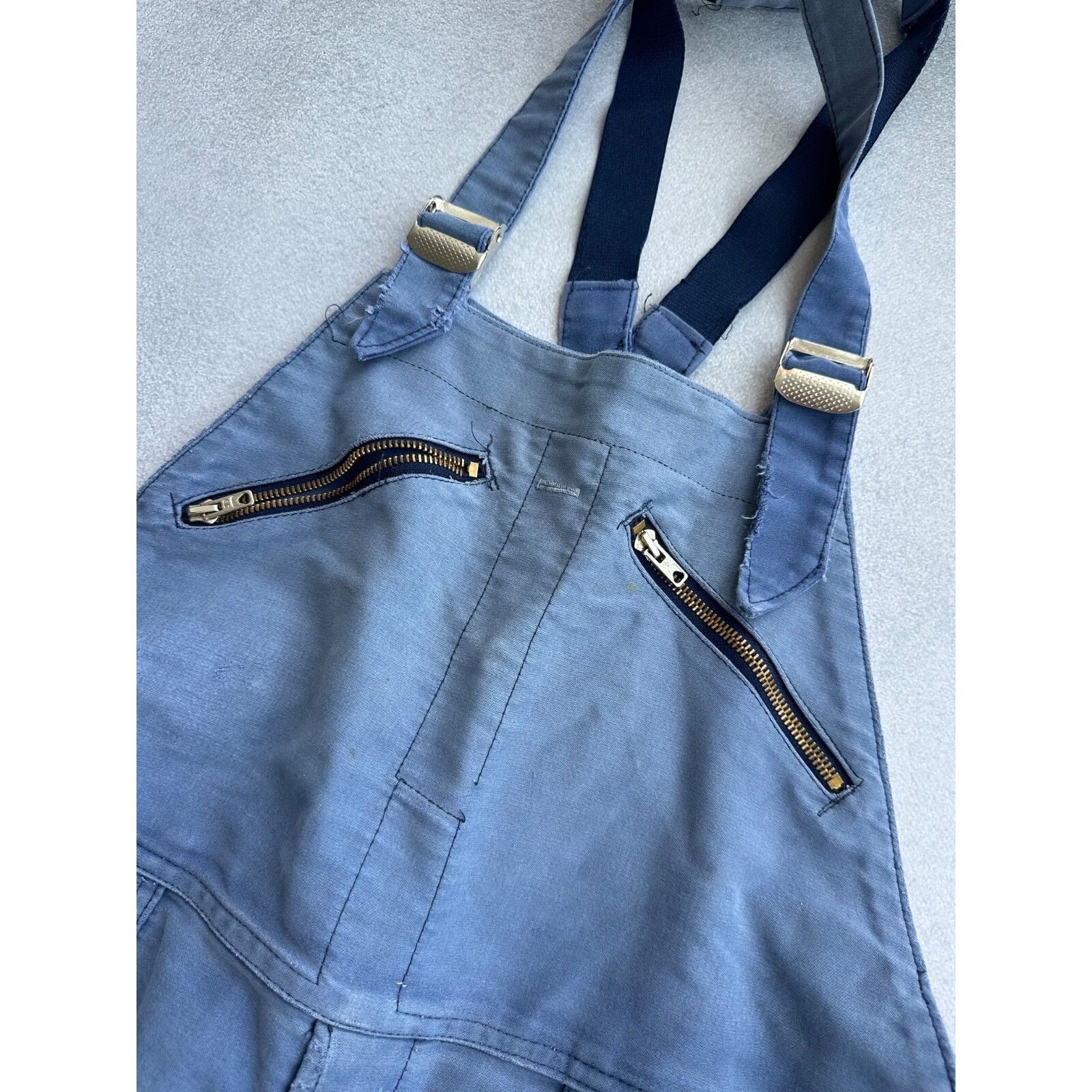 Vintage VTG Adolph Lafont French Workwear Overall Suit 60-70s Size 54L - 6 Thumbnail