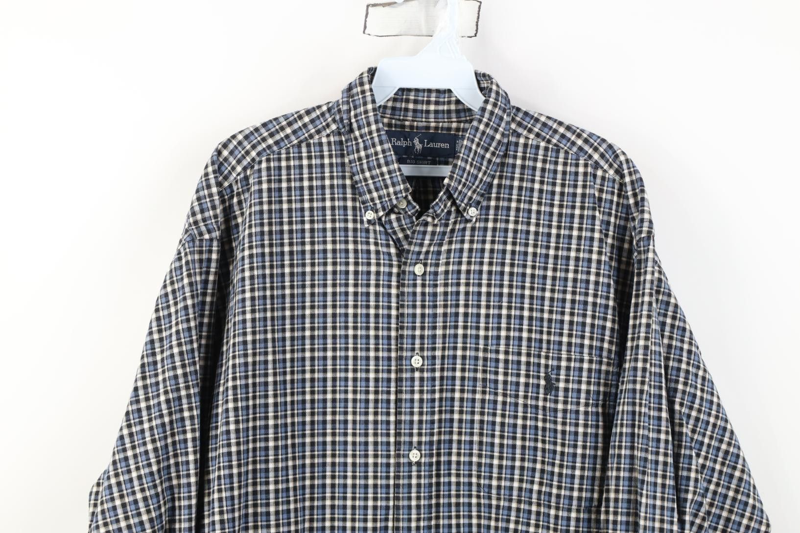 Polo Ralph Lauren Vintage 90s Ralph Lauren Big Shirt Baggy Collared Down Shirt Size US M / EU 48-50 / 2 - 2 Thumbnail