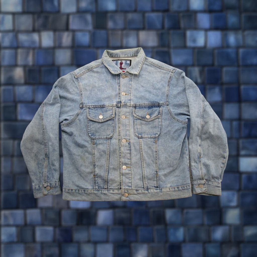 Denime Nada Nuff Denim Jacket Button Up Blue Contempo Casuals Women's SZ L Trucker Read Vintage Jacket Womens Blue Denimu Denim Size L / US 10 / IT 46 - 1 Thumbnail