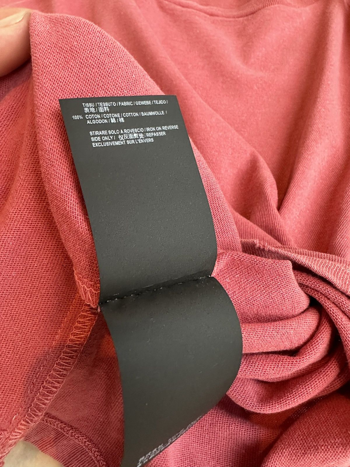 Saint Laurent Paris $550 Saint Laurent Rive Gauche logo t shirt pink salmon Size US M / EU 48-50 / 2 - 11 Thumbnail