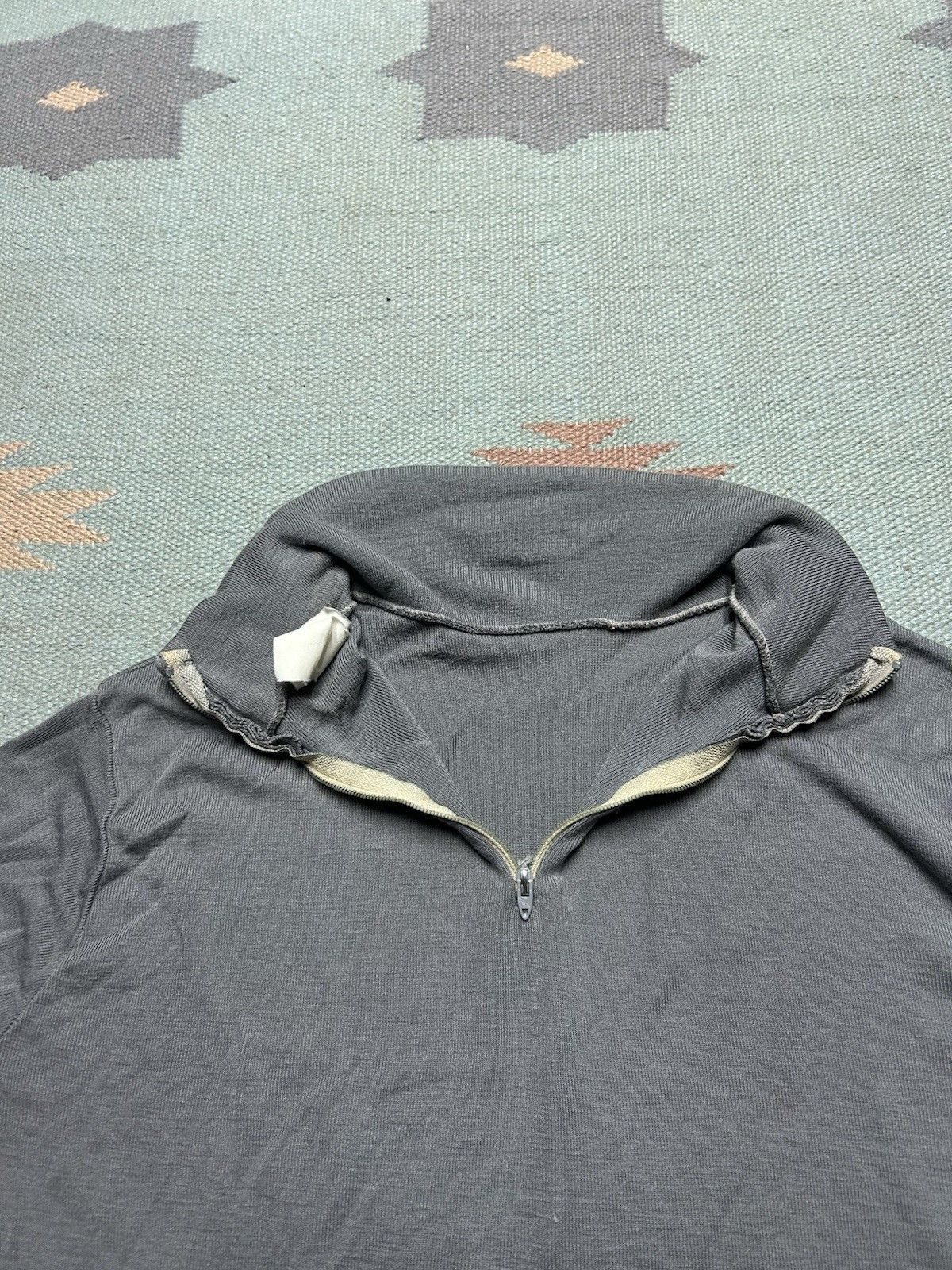 Vintage Vtg 70s shirt high neck 1/4 zip turtleneck polyester? large Size US L / EU 52-54 / 3 - 5 Thumbnail