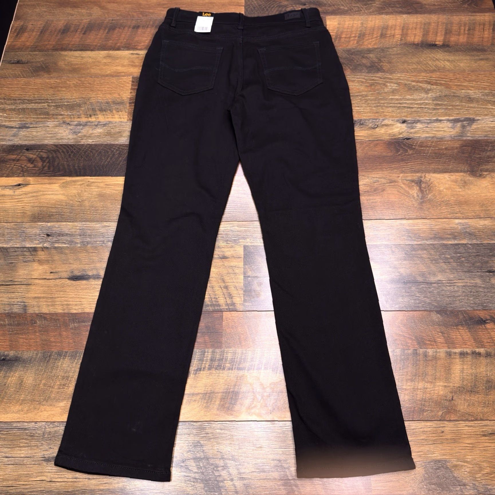 Lee Lee Jeans Womens 10 Medium Black Regular Straight Stretch Mid Rise 5-Pocket Denim NWT Size 32" / US 10 / IT 46 - 3 Thumbnail