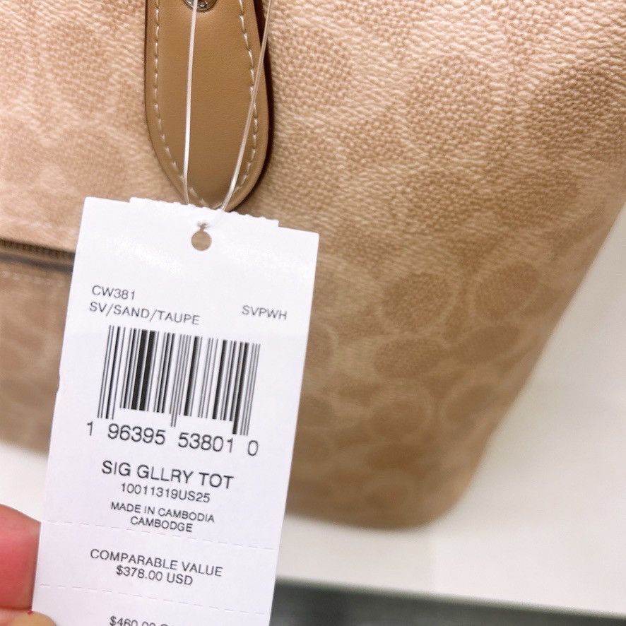 Coach Gallery Tote Bag In Signature Canvas CW381 Size ONE SIZE - 4 Thumbnail