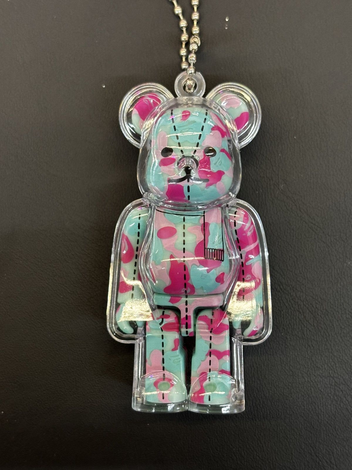 Bape × Disney × Medicom Toy Bape x Bearbrick Medicom Toy 100% Blue A Bathing Ape Camo Size ONE SIZE - 1 Thumbnail