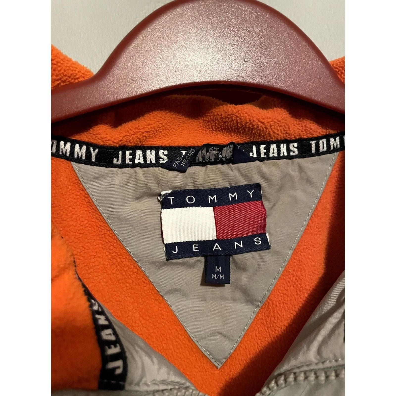 Tommy Hilfiger VINTAGE Tommy Hilfiger Coat/Jacket Men M Gray Fleece Lined Midweight Zip Front Size US 31 - 3 Thumbnail