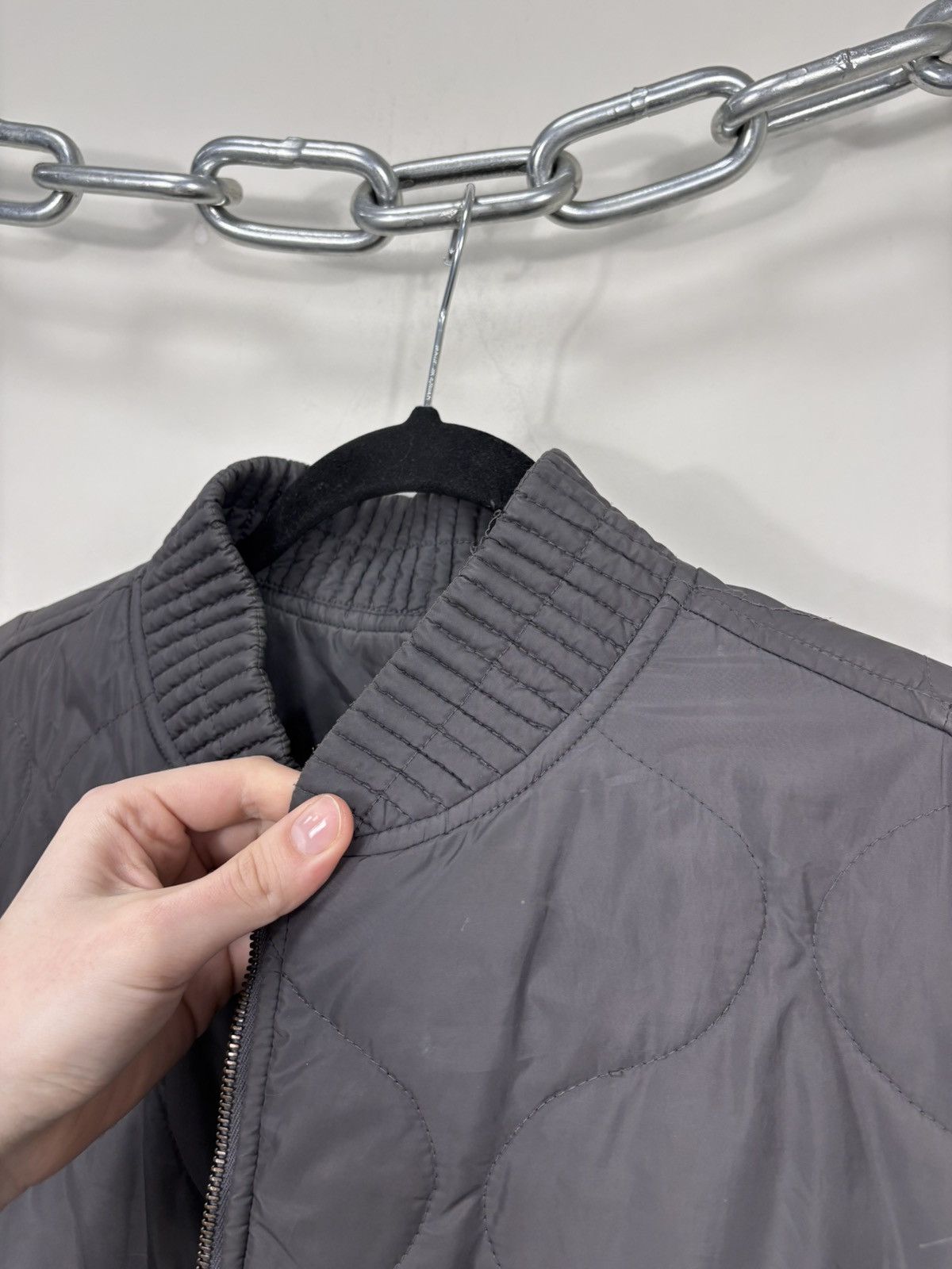 Z Zegna Z Zegna Men’s Quilted Grey Lightweight Bomber Jacket Size US M / EU 48-50 / 2 - 21 Thumbnail