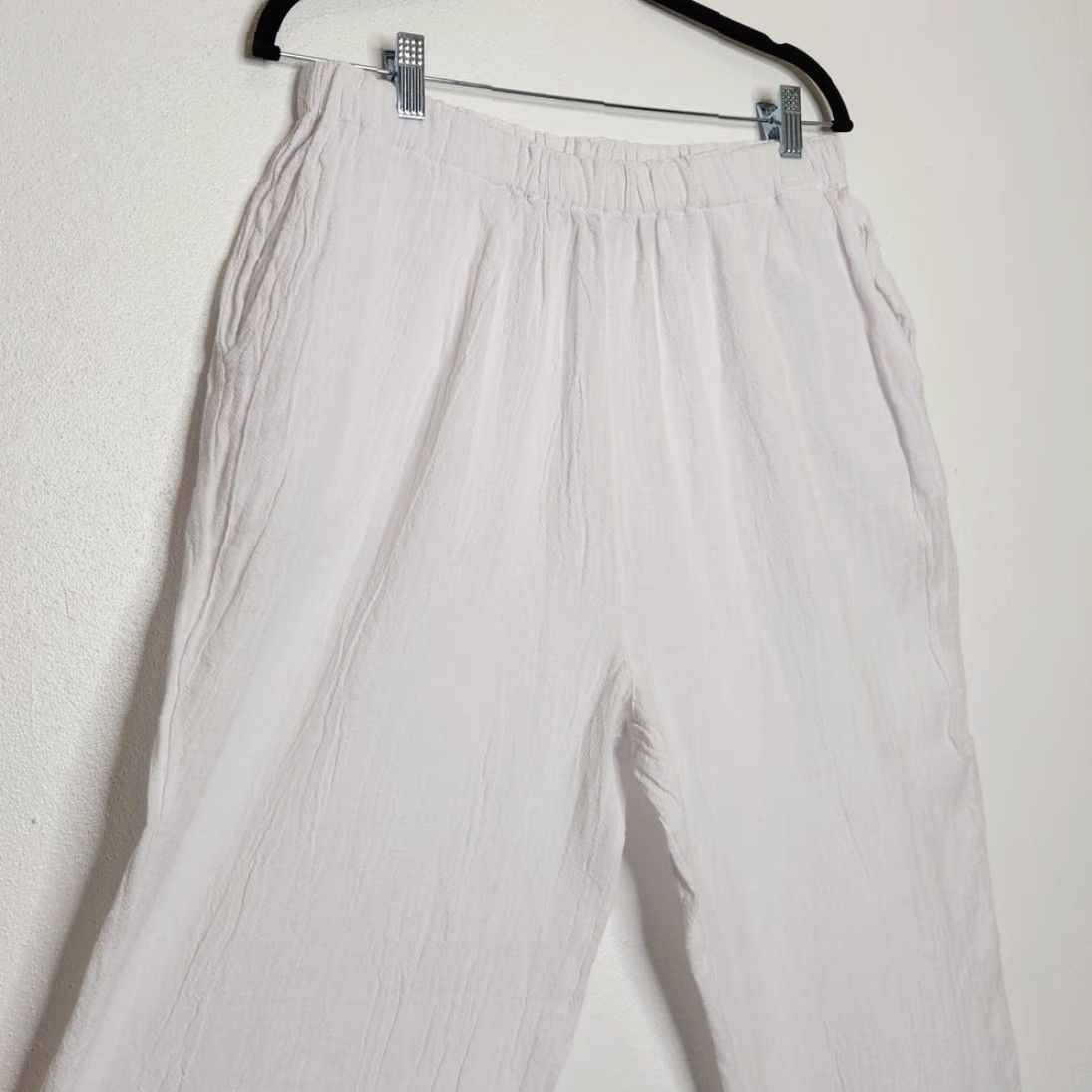 Vintage VINTAGE Petsche White Cargo Pants Women L Large Slacks Bottoms Beachy Boho Y2K Coastal 90s 00s Vintage Style Mens Womens Girls Boys Size 36" / US 14 / IT 50 - 4 Thumbnail