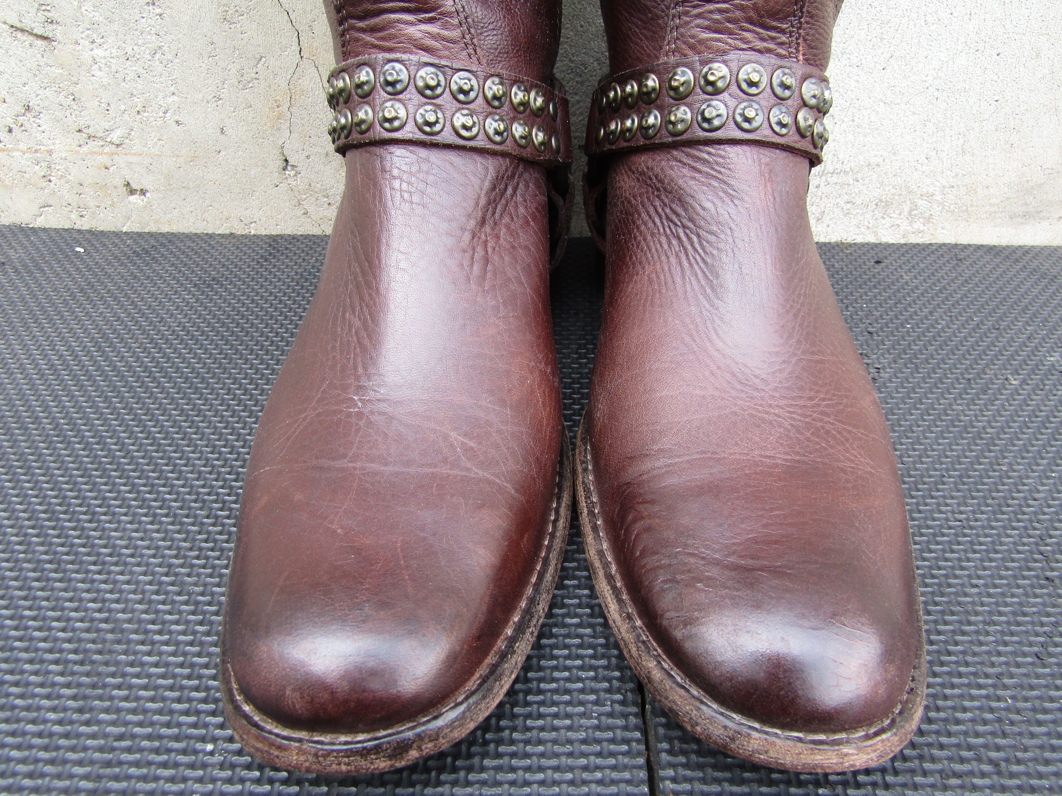 Frye FRYE Phillip Studded Tall Riding Cognac Harness Zip Size US 10 / IT 40 - 4 Thumbnail