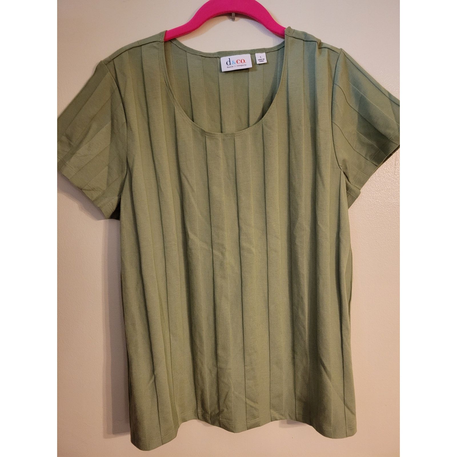 Denim & Co. Denim & Co Green Top L Size L / US 10 / IT 46 - 1 Thumbnail