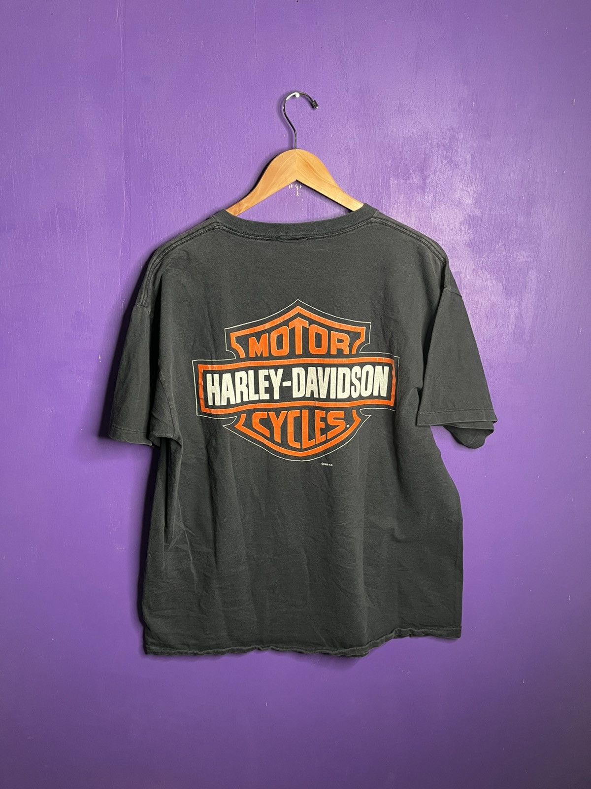 Harley Davidson × Vintage Vintage 90s Harley Davidson rules eagle t-shirt Size US XL / EU 56 / 4 - 2 Thumbnail