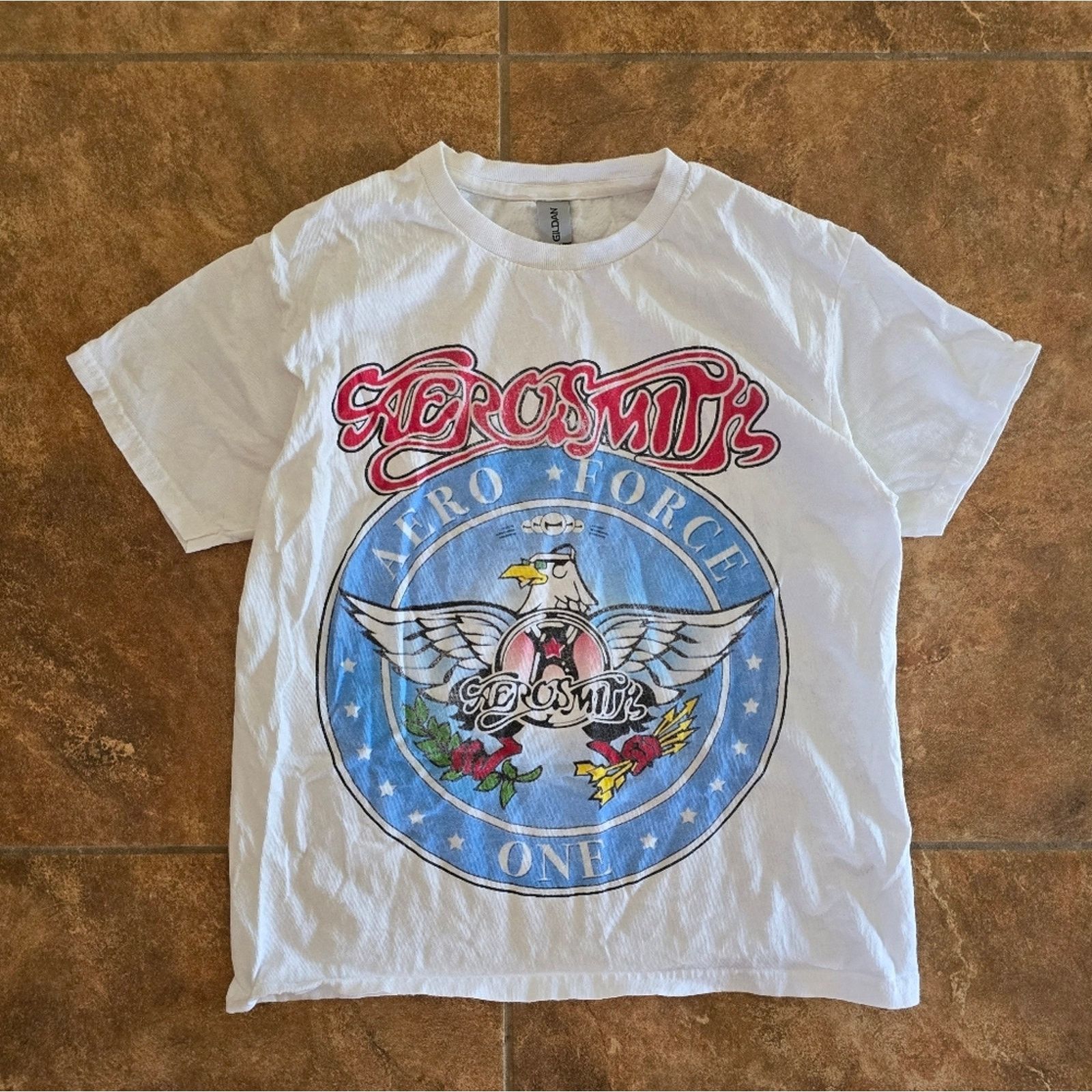 Gildan White Aerosmith | GILDAN | Short Sleeve Size M / US 6-8 / IT 42-44 - 1 Thumbnail