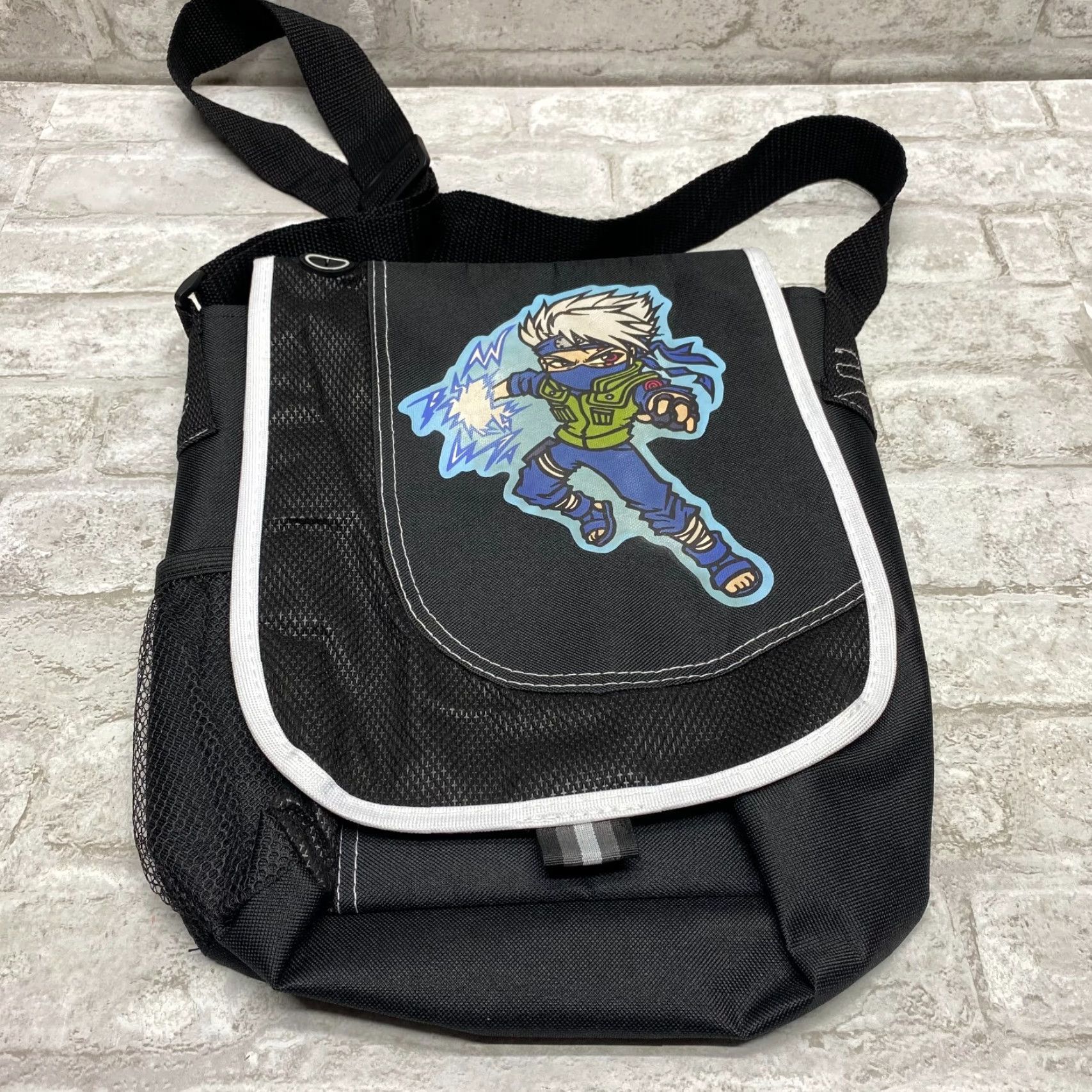 Vintage Leed’s Naruto Anime Zoom Messenger ipad Tablet Cross Body Bag Men Medium Black Size ONE SIZE - 2 Thumbnail
