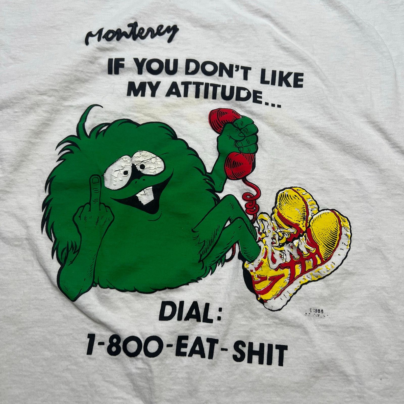 Vintage Vtg 80s Rare Camacho “if you don’t like my attitude” Sz L Size US L / EU 52-54 / 3 - 3 Thumbnail