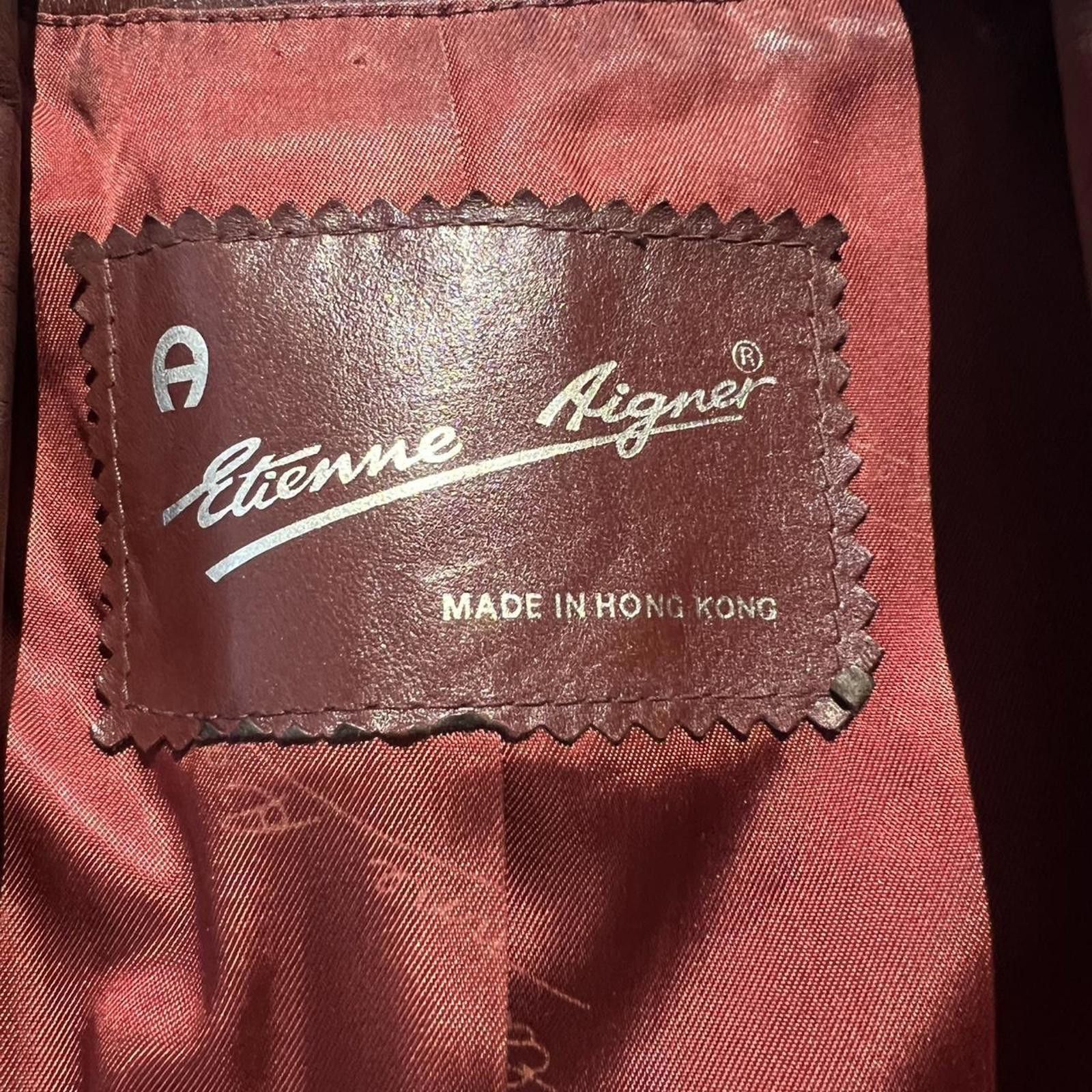 Aigner Vintage 70/80s Entienne Aigner Burgundy Leather Jacket Size S / US 4 / IT 40 - 7 Thumbnail