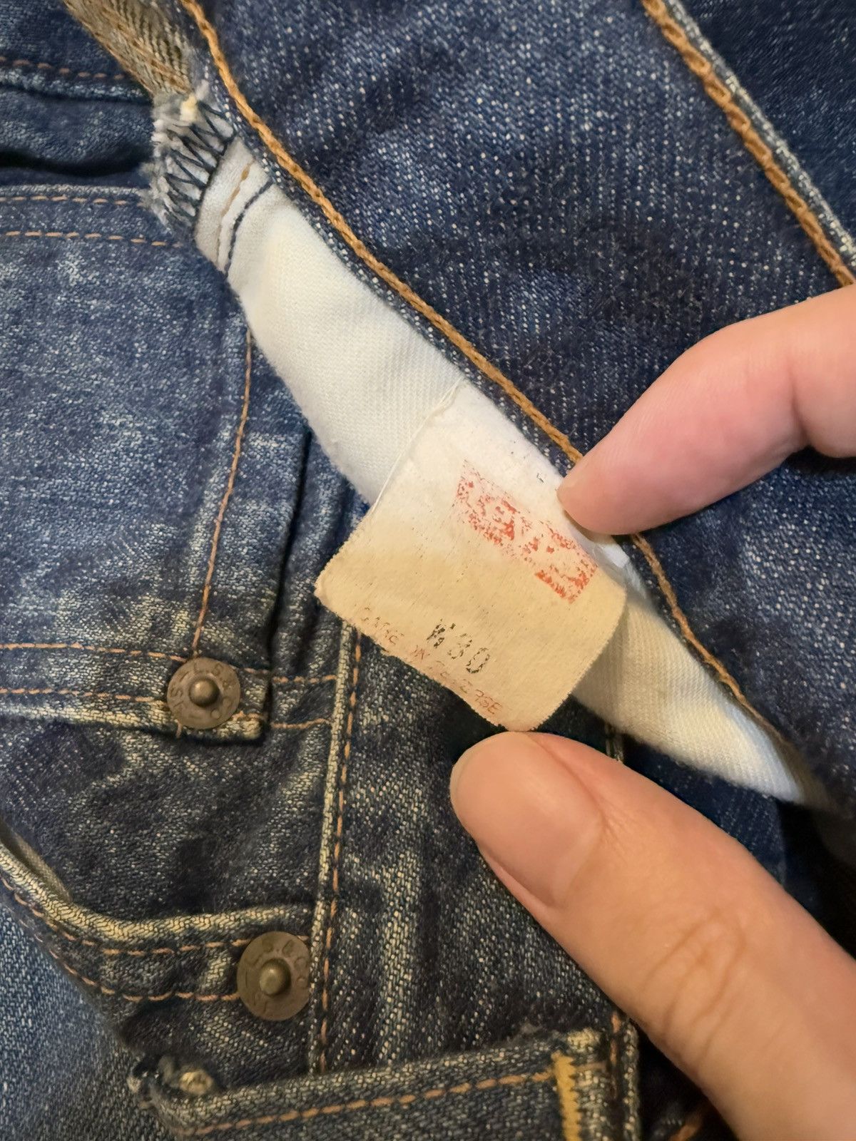 Levi's Vintage 90s Levi’s 504 Selvedge Denim Made in Japan Size US 30 / EU 46 - 6 Thumbnail