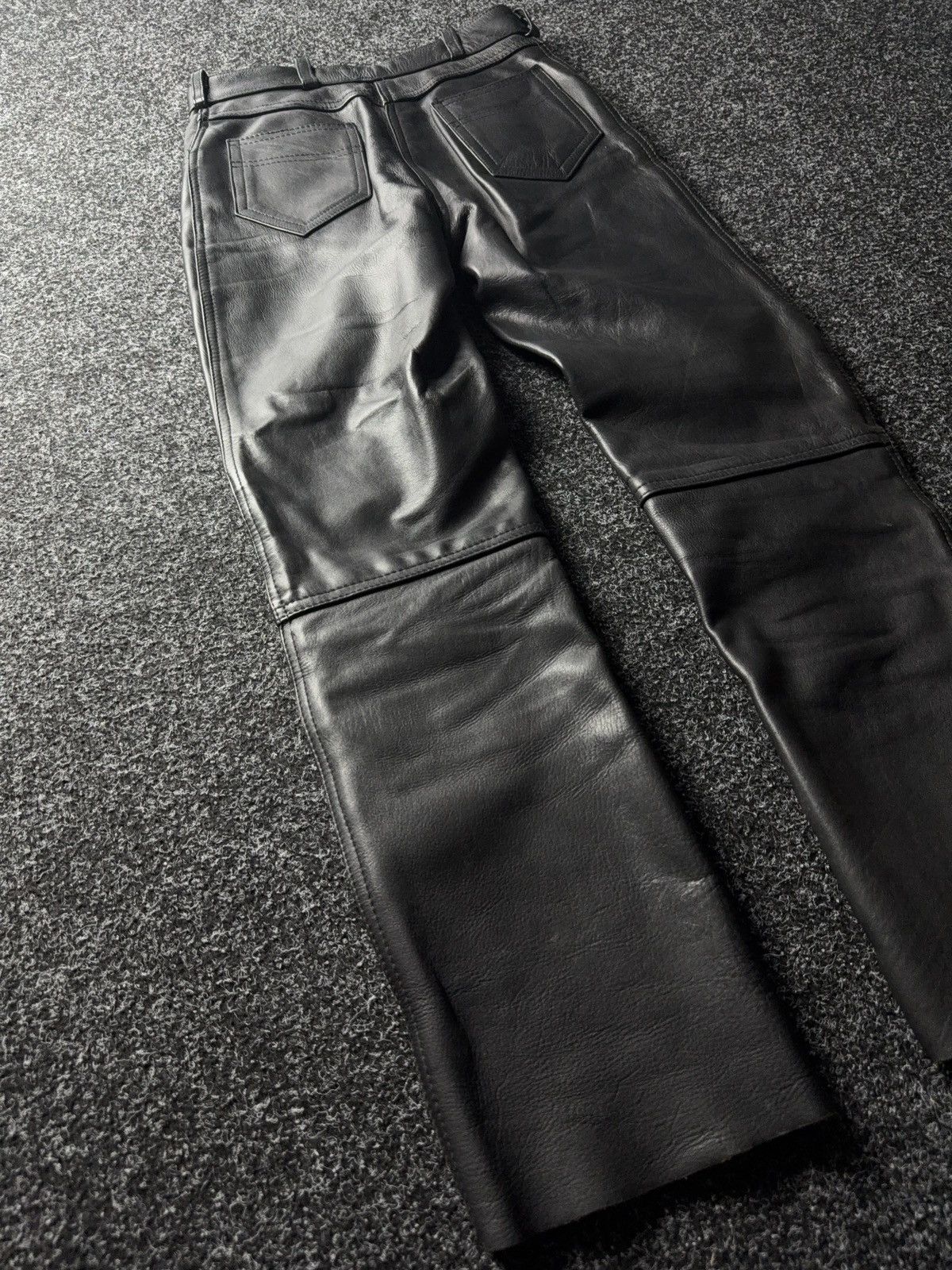 Leather Y2K Vintage Leather Pants Opium Style Alt Biker USA Rare Size US 28 / EU 44 - 15 Thumbnail