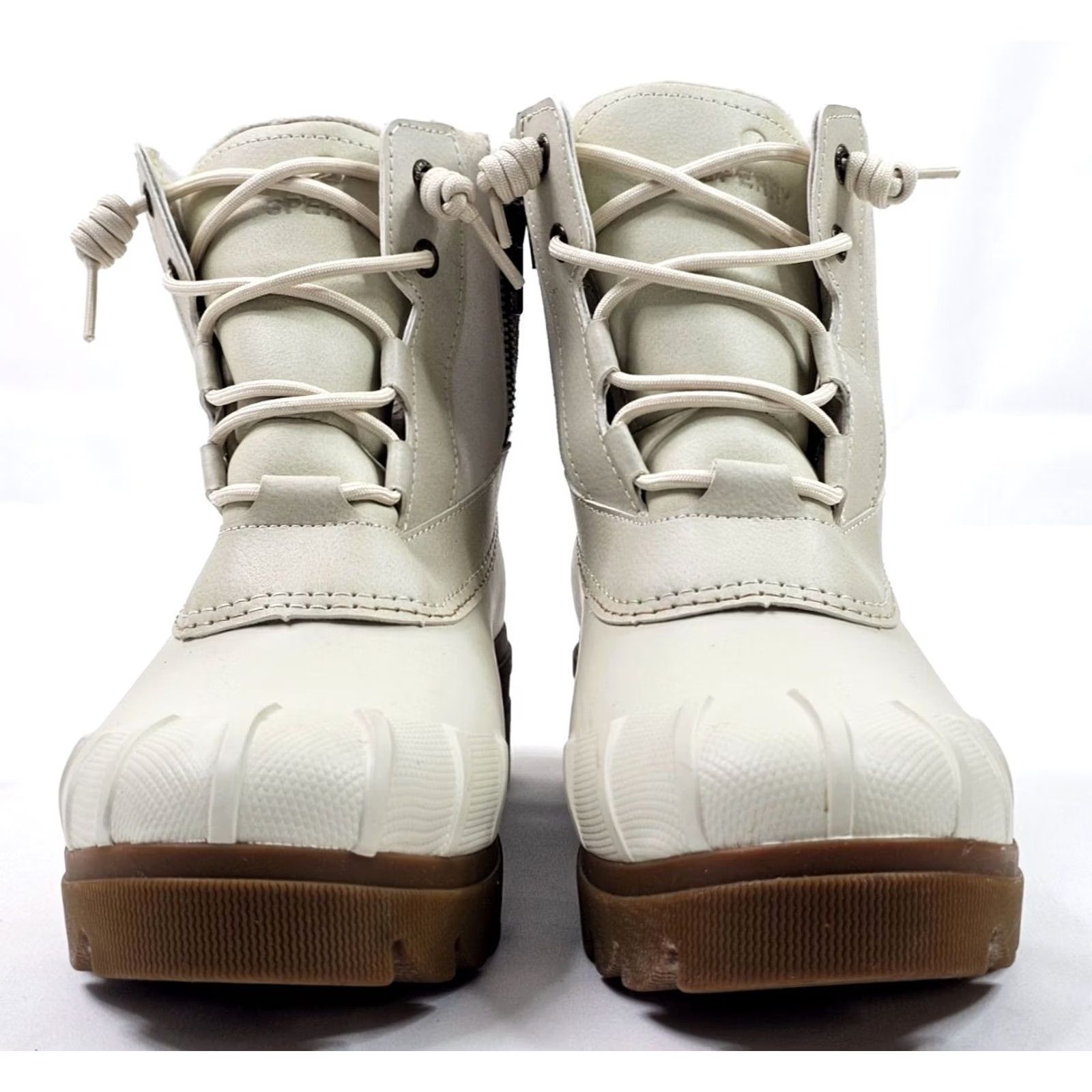 Sperry SPERRY Duck Boot Women 9.5 Ivory Fleece Lined Waterproof Suede Ascend Syren Size L / US 10 / IT 46 - 2 Thumbnail