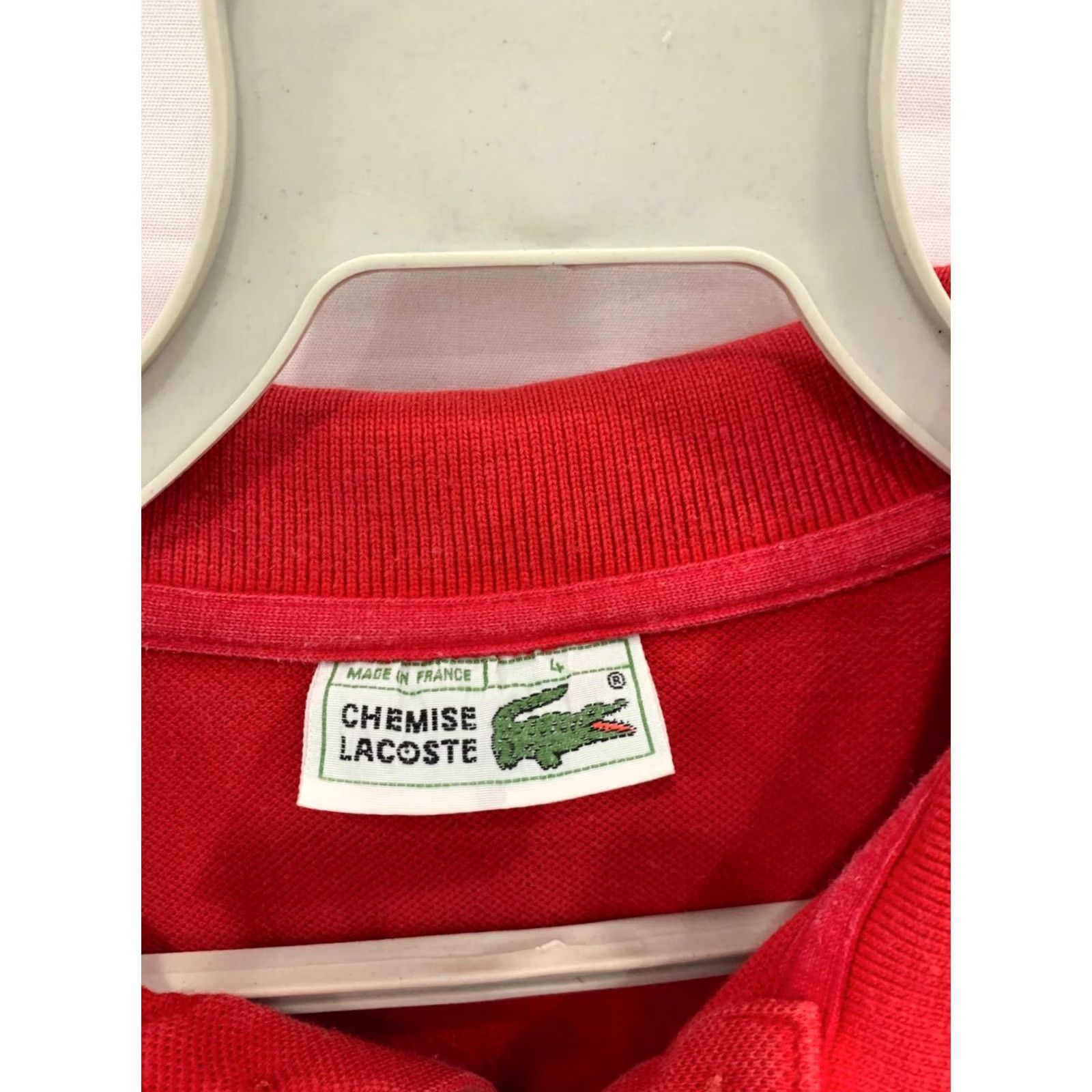 Lacoste VINTAGE Lacoste Polo Shirt Mens Red Made in France 40" Chest Crocodile 237 Size US L / EU 52-54 / 3 - 3 Thumbnail