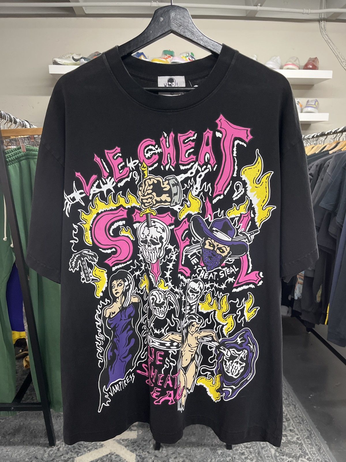Warren Lotas Warren Lotas “Lies Cheat Steal” T-Shirt Size US L / EU 52-54 / 3 - 1 Thumbnail