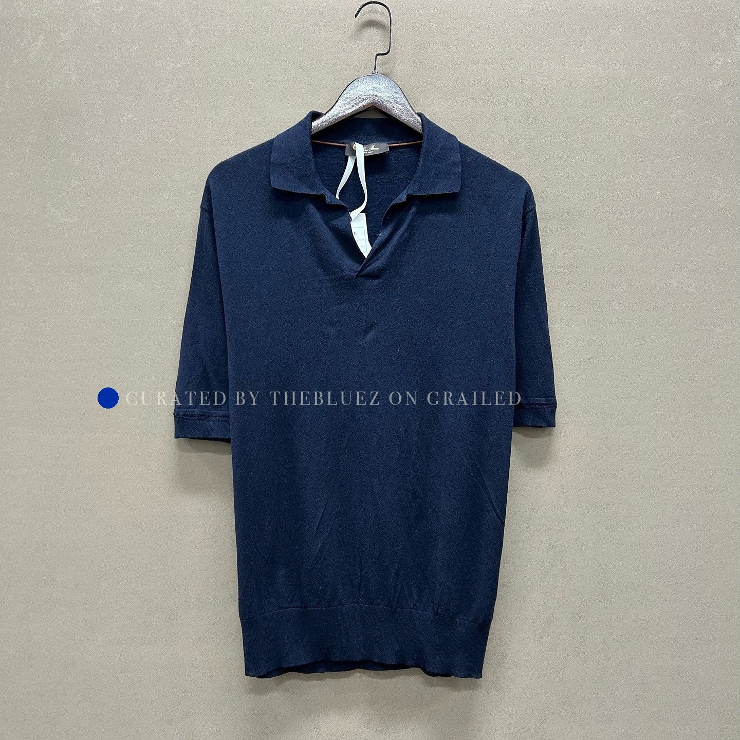 Loro Piana Blue Short Sleeve Polo Shirt Size M Size US M / EU 48-50 / 2 - 1 Thumbnail