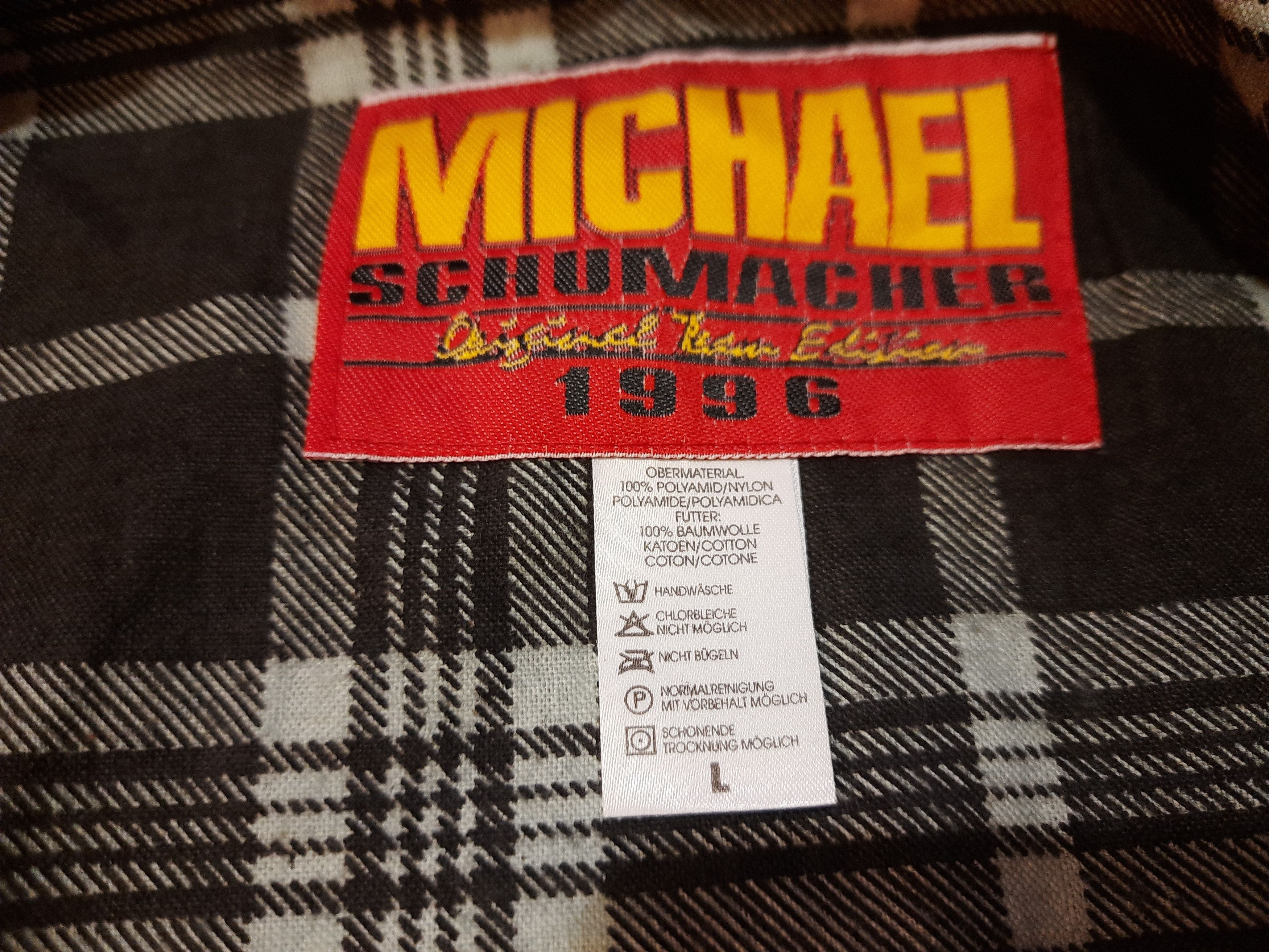 Formula 1 Michael Schumacher Back Logo Ferrari Formula One Jacket Size US L / EU 52-54 / 3 - 9 Thumbnail