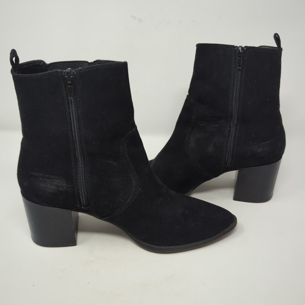 Express Express Faux Suede Black Heeled Chelsea Boots Womens Size 8 Size US 8 / IT 38 - 6 Thumbnail
