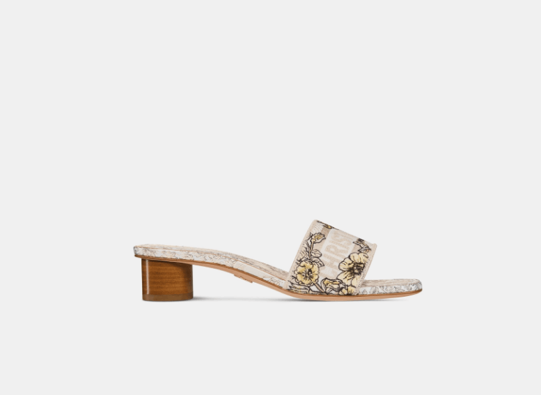 Dior o1w1db11225 KCQ902 Dway Heeled Slides in Multicolor Size US 10 / IT 40 - 1 Thumbnail