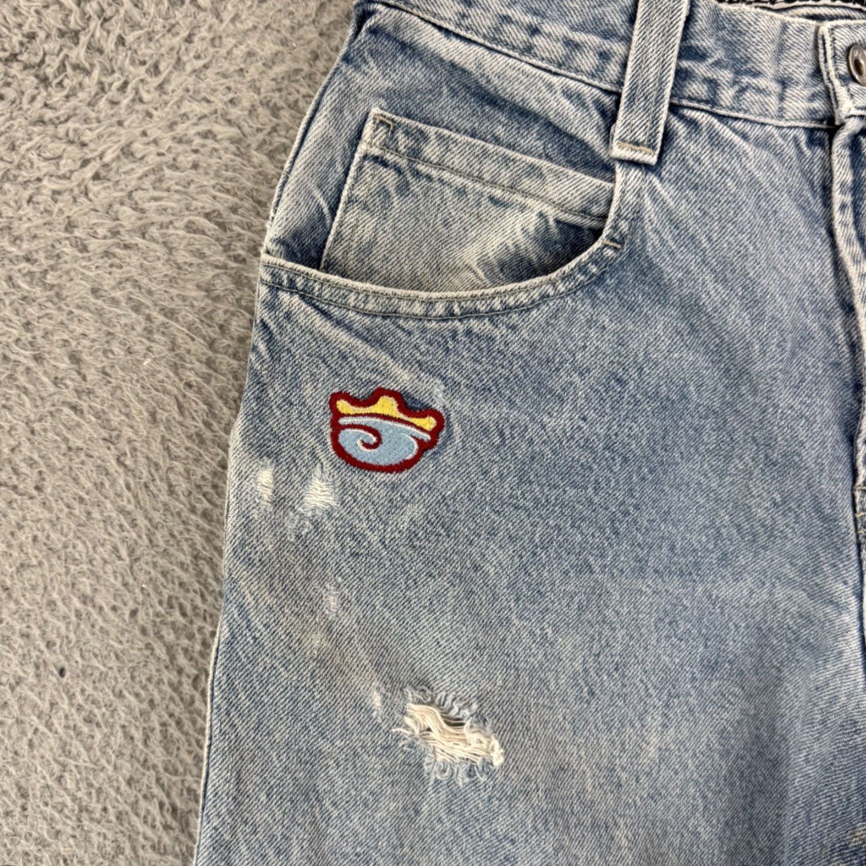 JNCO VINTAGE JNCO Jeans The Ark Mens 30x32 Blue Wide Leg Baggy 90s Grunge Cyber Skate Size US 30 / EU 46 - 4 Thumbnail