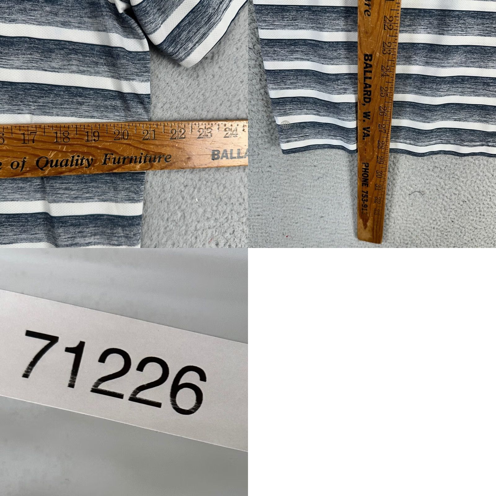 Adidas Adidas Golf Polo Shirt Mens Large Gray White Stripe Short Sleeve Logo Rugby Performance Size US L / EU 52-54 / 3 - 8 Thumbnail