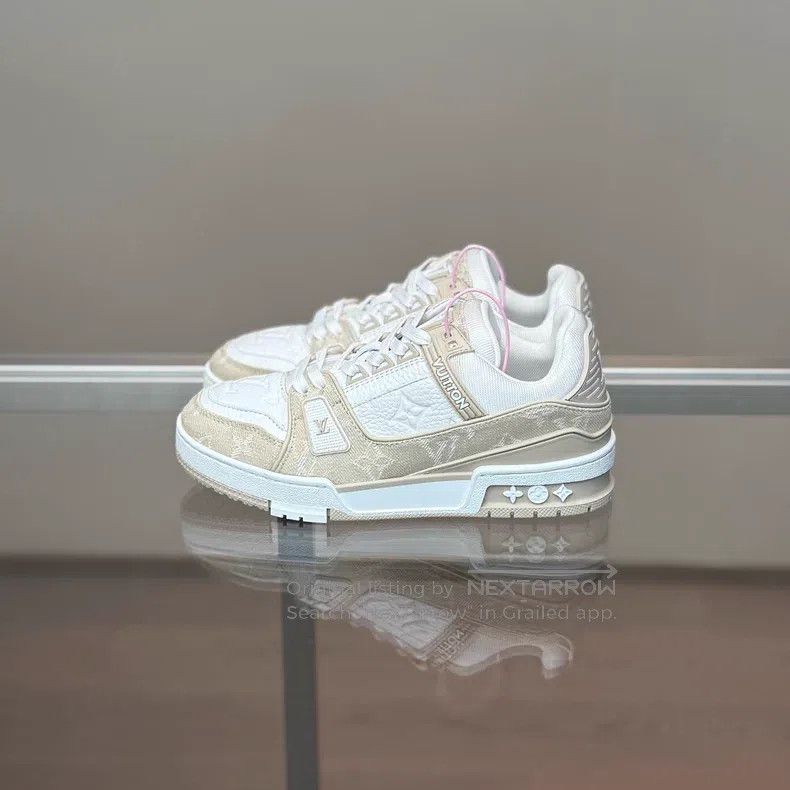 Louis Vuitton Louis Vuitton Trainer 25 New White Denim shoes Size US 6 / IT 36 - 5 Thumbnail