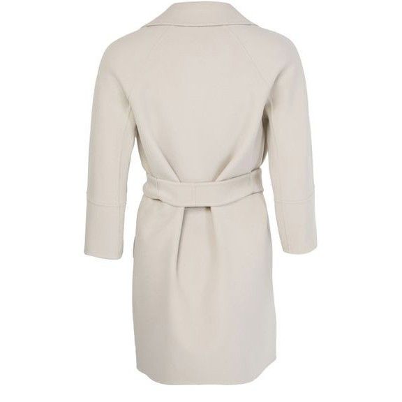Max Mara MAX MARA Arona Belted White Wool Long Coat New & Authentic ( Size M / US 6-8 / IT 42-44 - 2 Thumbnail